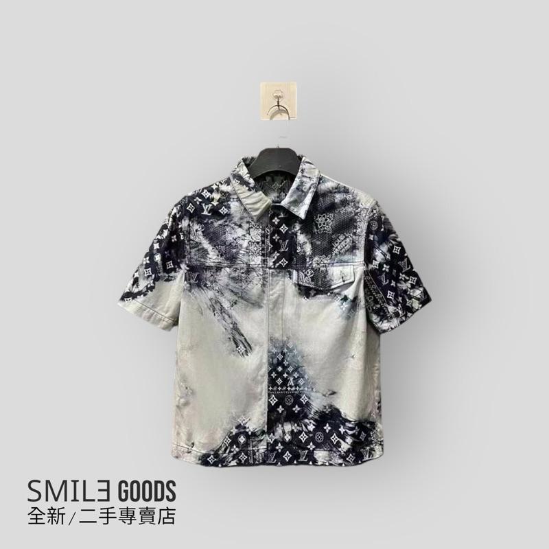 [SMILE] Louis Vuitton LV 腰果花滿Logo牛仔短袖襯衫