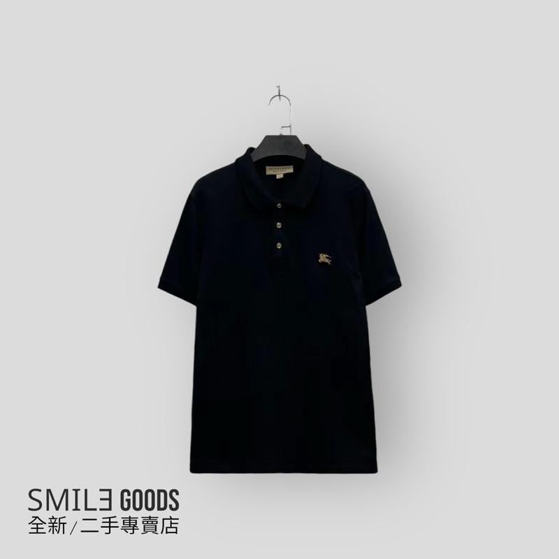 [SMILE] Burberry 黑色金屬戰馬Polo短袖