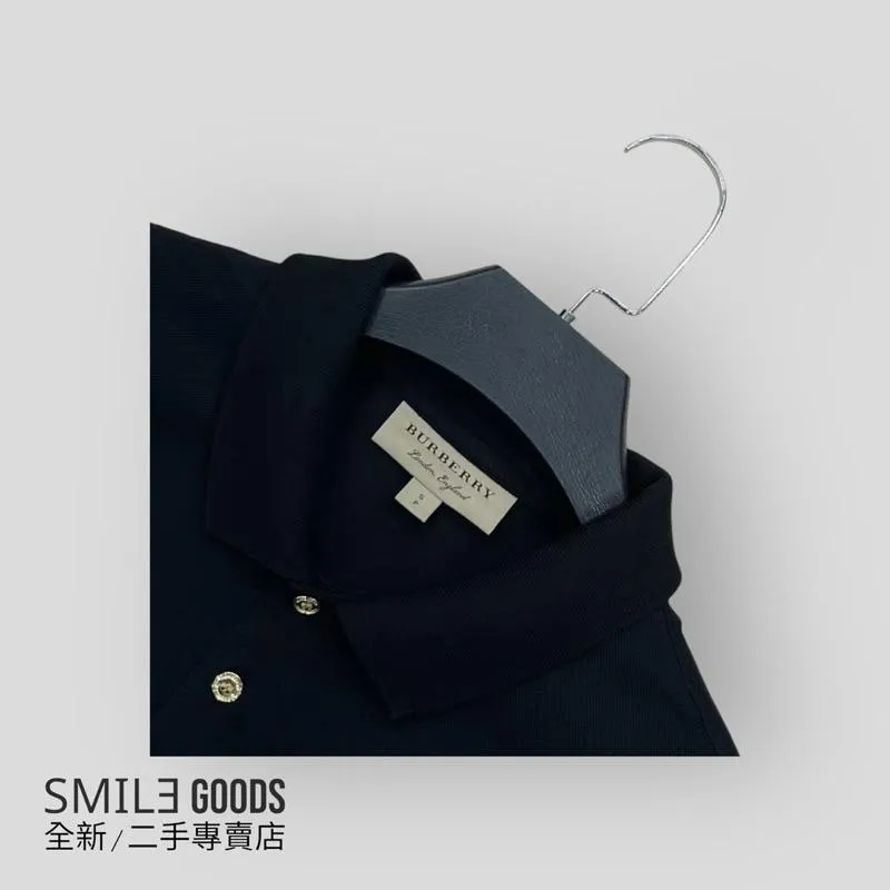 [SMILE] Burberry 黑色金屬戰馬Polo短袖