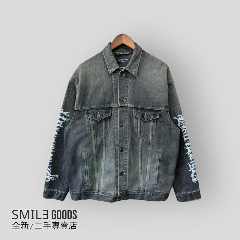[SMILE] Balenciaga 巴黎世家 24ss最新款 龍年限定金屬塗鴉牛仔外套