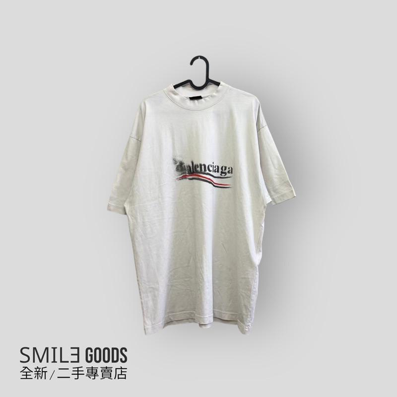 [SMILE] BALENCIAGA 白色塗鴉可樂短袖