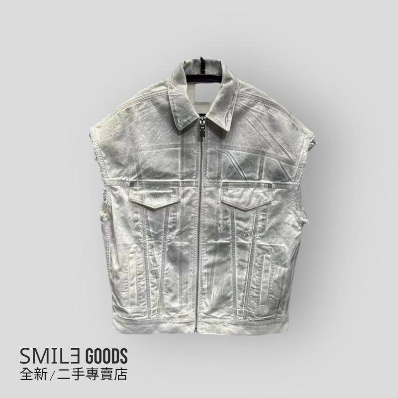 [SMILE] Givenchy 紀梵希gvc2023ss最新爆款 特殊塗層做舊白色牛仔馬甲 背後logo