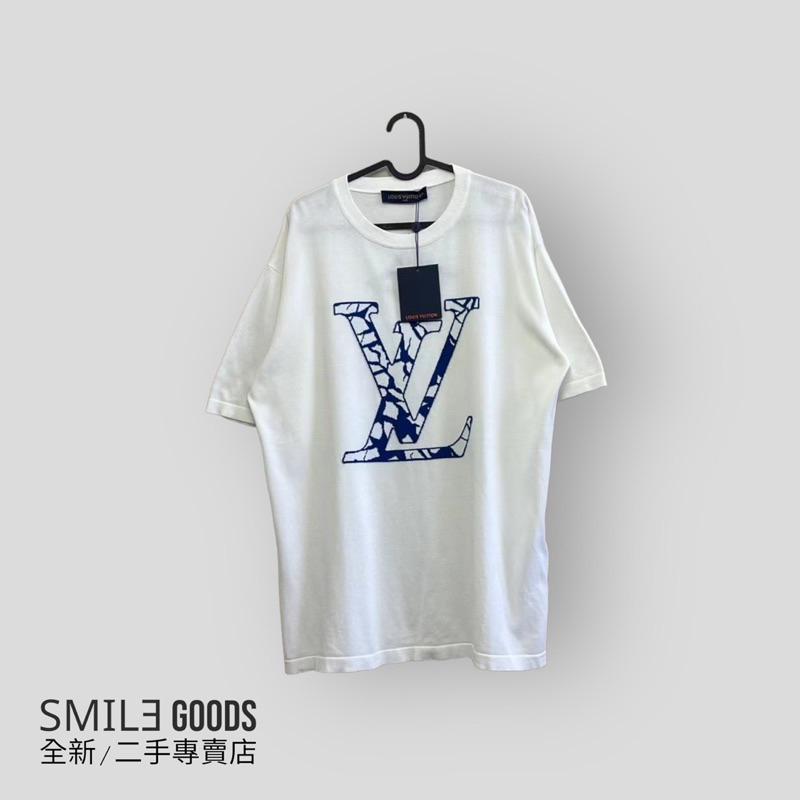 [SMILE] LOUIS VUITTON LV 白色 滑雪系列 冰塊大logo針織短袖