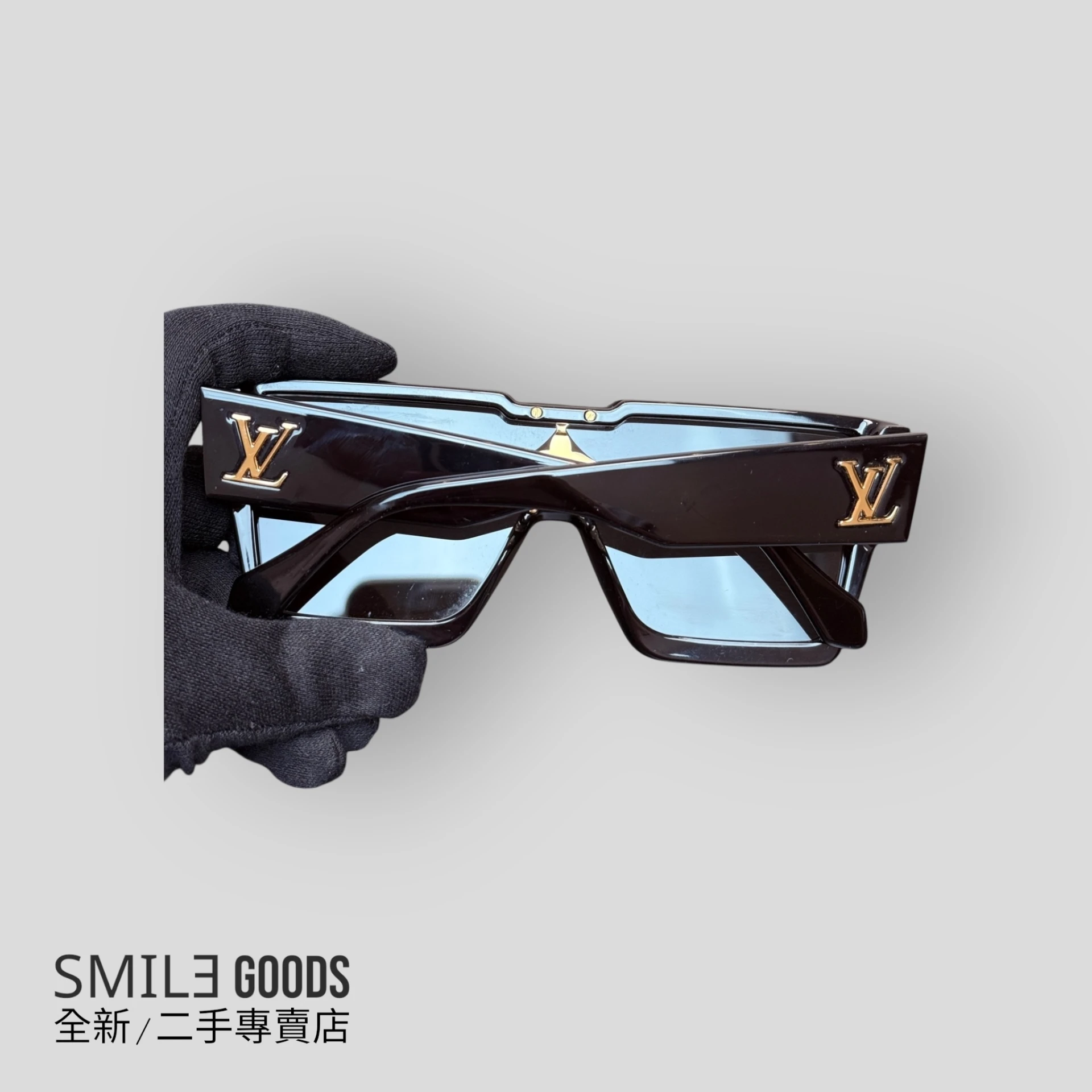[SMILE]Louis Vuitton LV 黑色水晶水鑽墨鏡太陽鏡