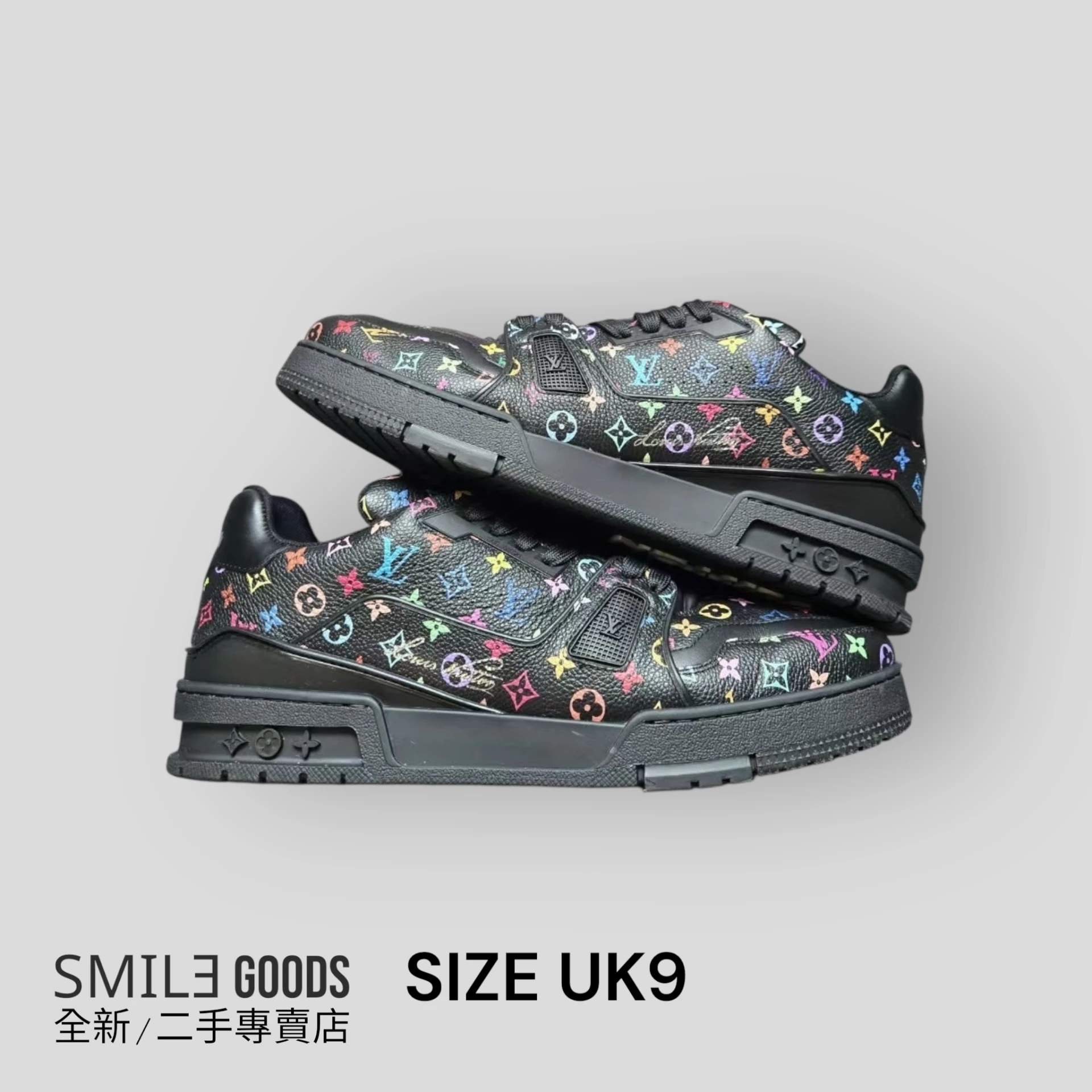[SMILE]LOUIS VUITTON LV TRAINER 村上隆聯名 黑三彩