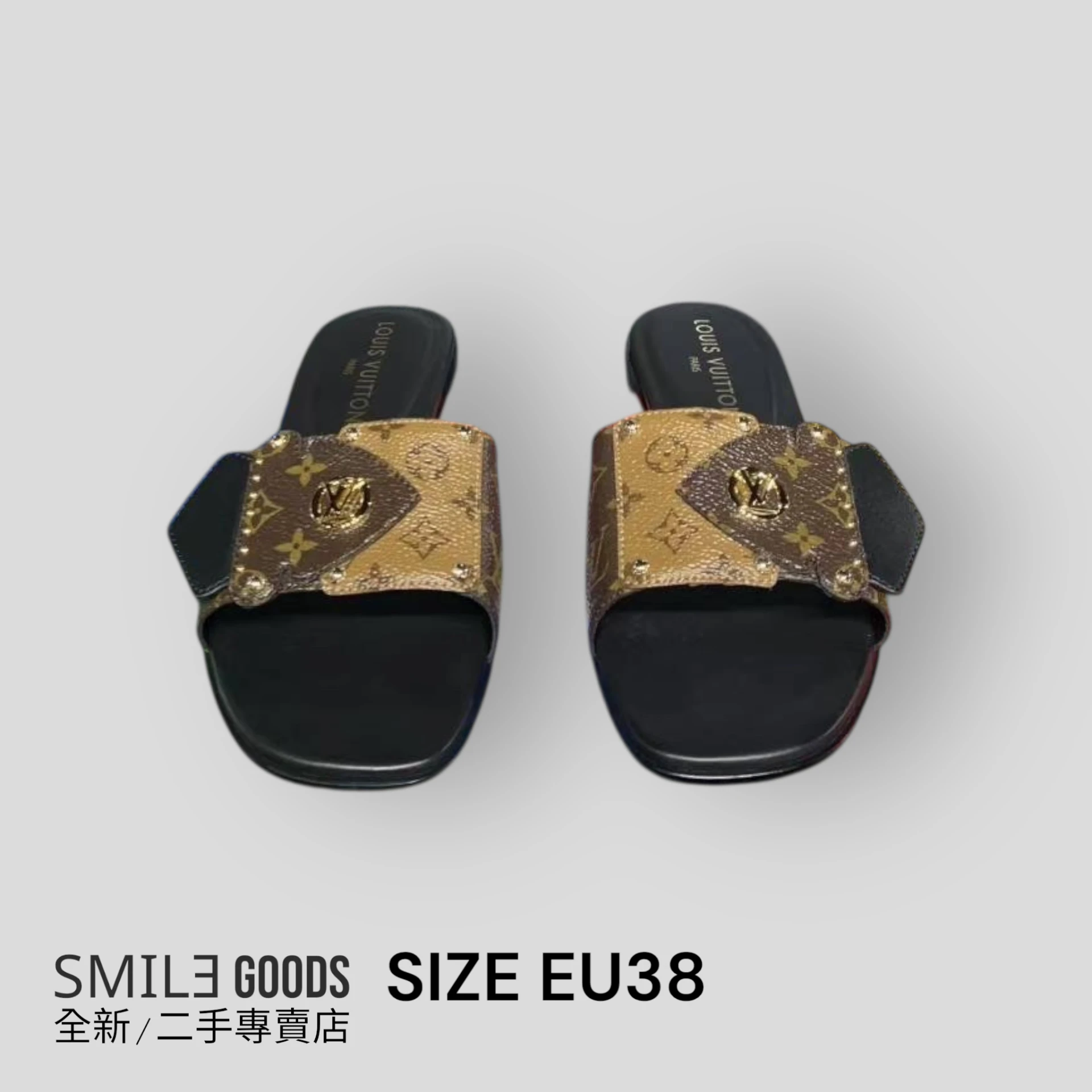 [SMILE] LOUIS VUITTON LV SS24漆面老花拖鞋