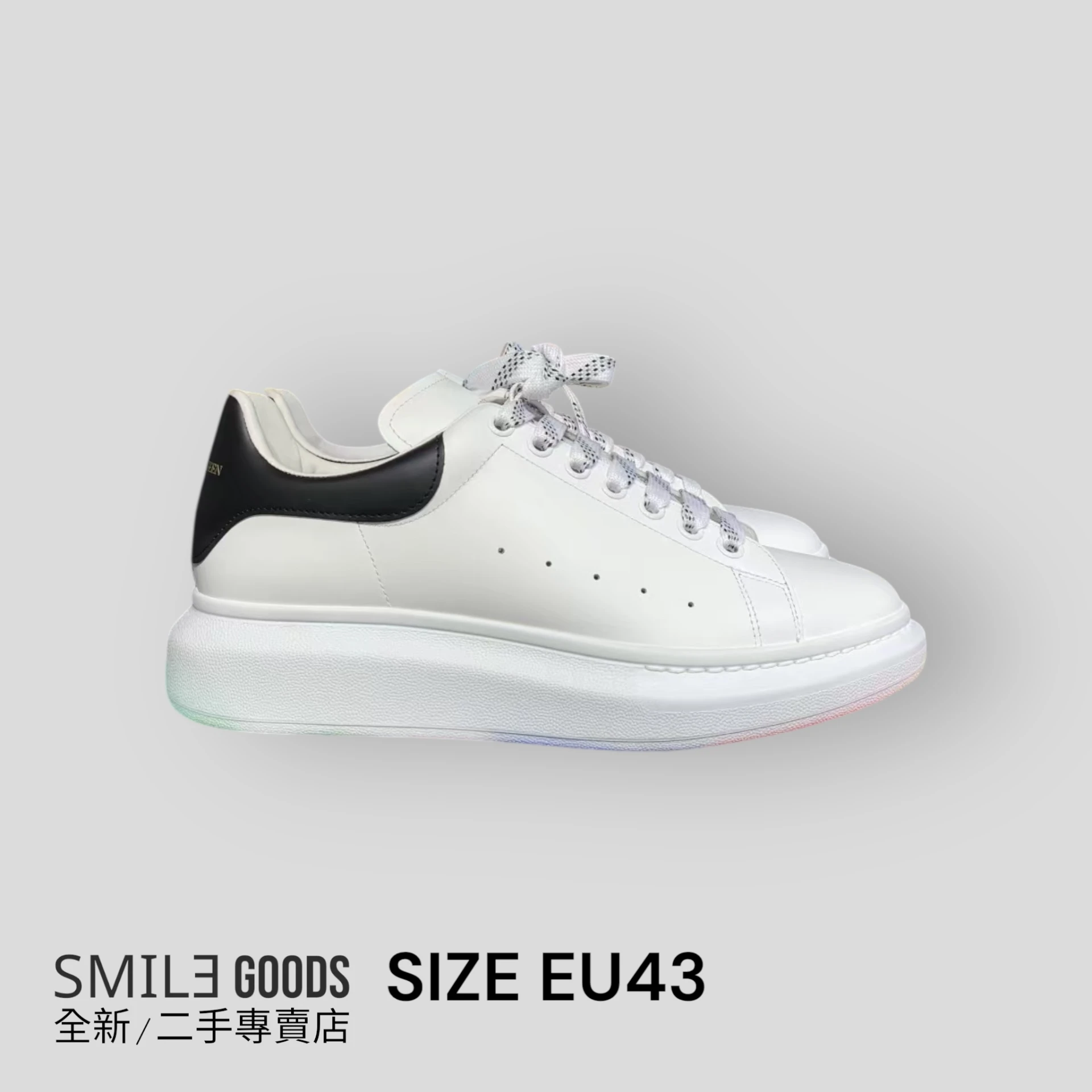 [SMILE] AlexanderMcQueen 牛皮黑尾小白鞋