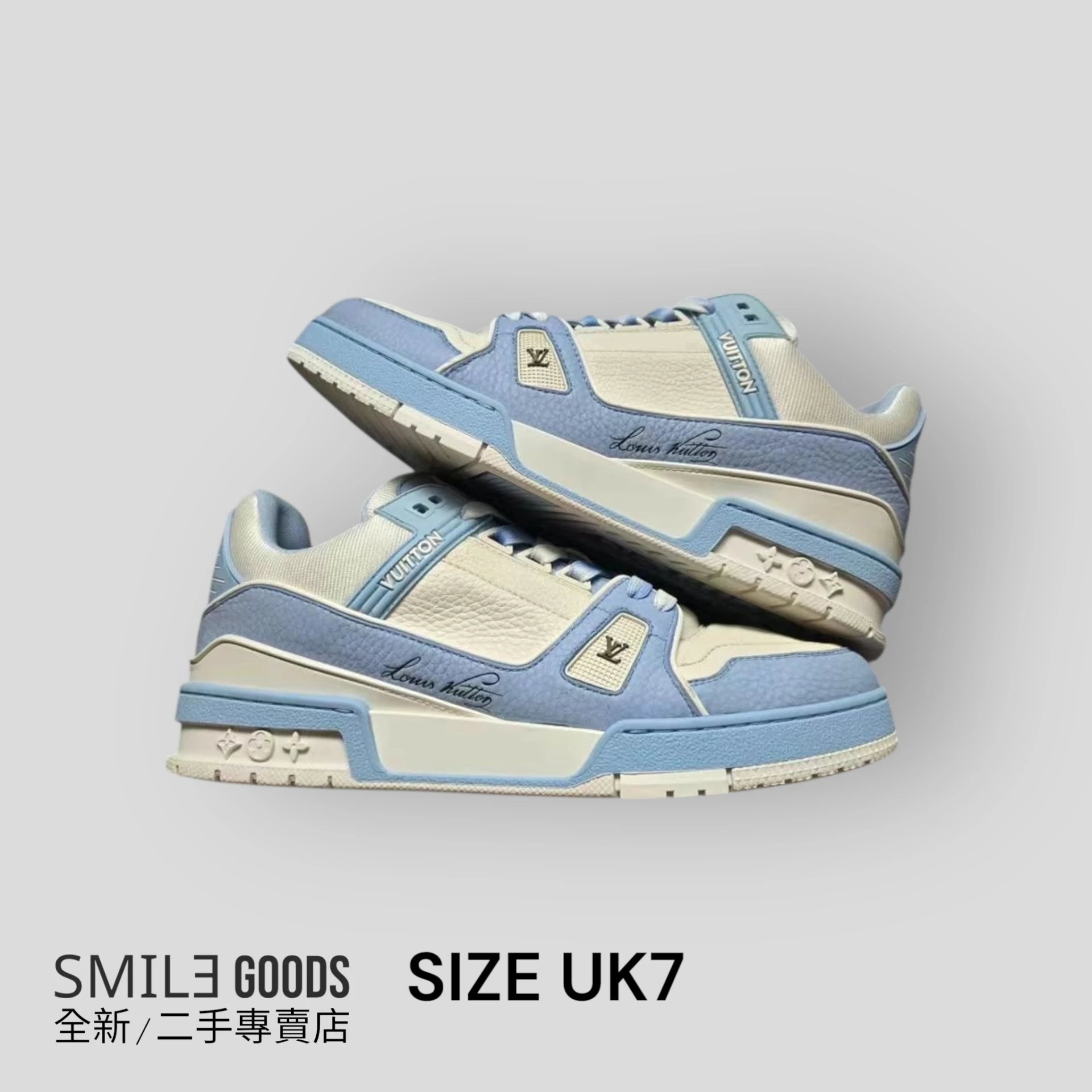 [SMILE]LOUIS VUITTON LV TRAINER 馬卡龍白藍新款
