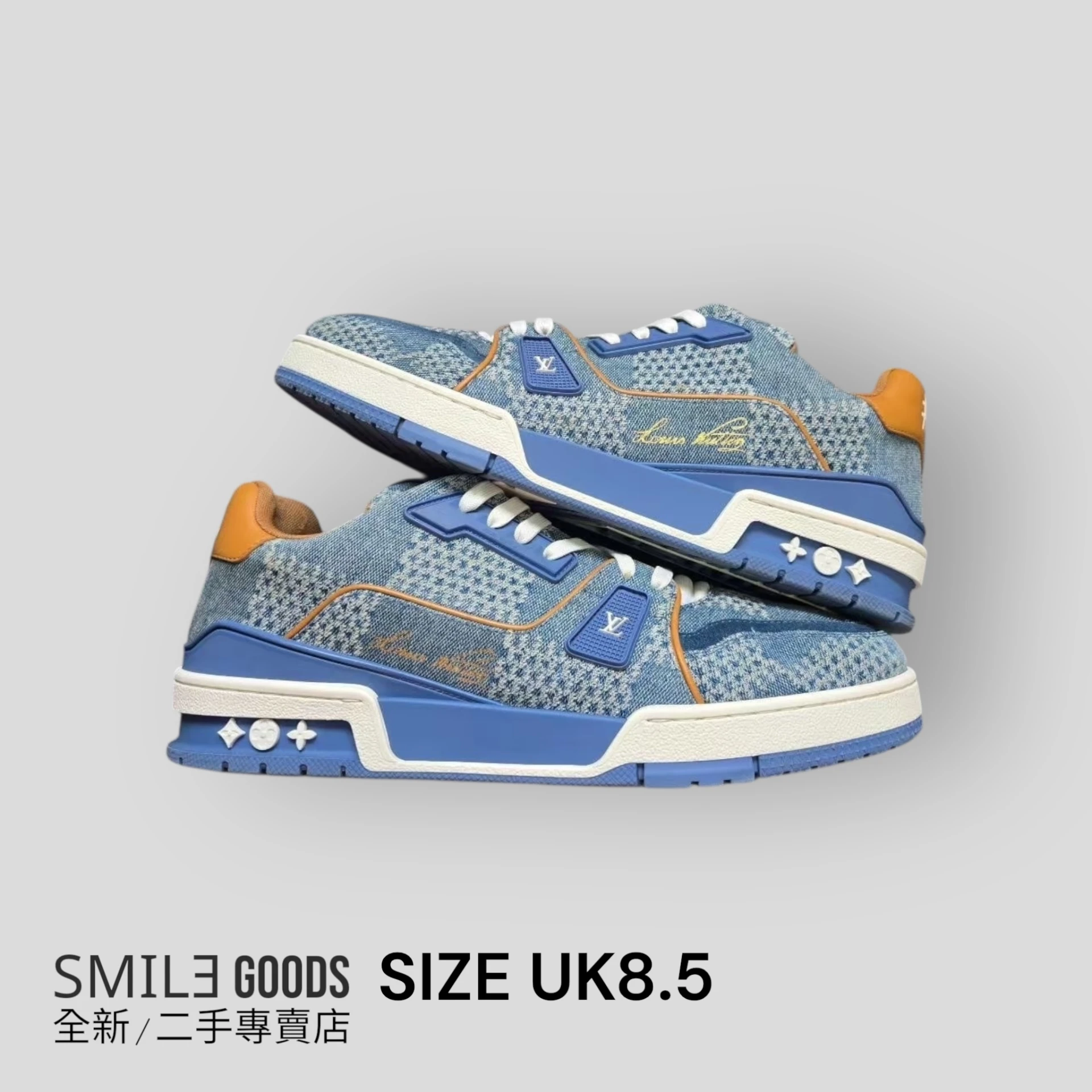 [SMILE] LOUIS VUITTON LV TRAINER 新款菲董藍棋盤格