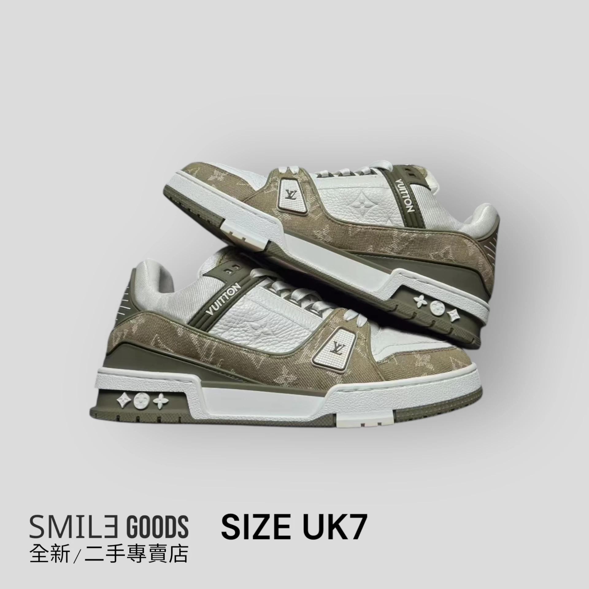 ［SMILE]LOUIS VUITTON LV TRAINER 25新款綠牛仔