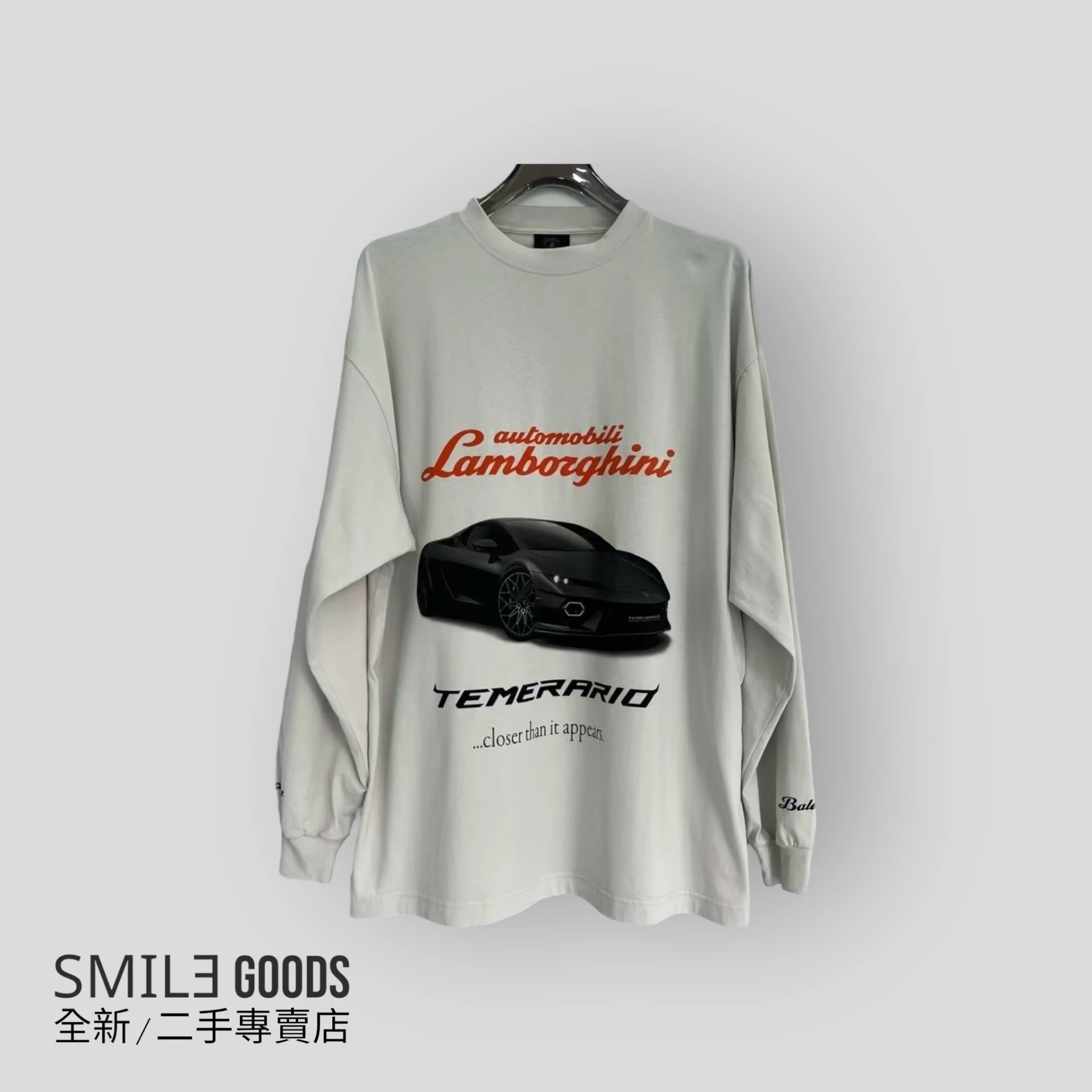 [SMILE] Balenciaga巴黎世家 × Lamborghini 聯名款汽車印花圓領長袖