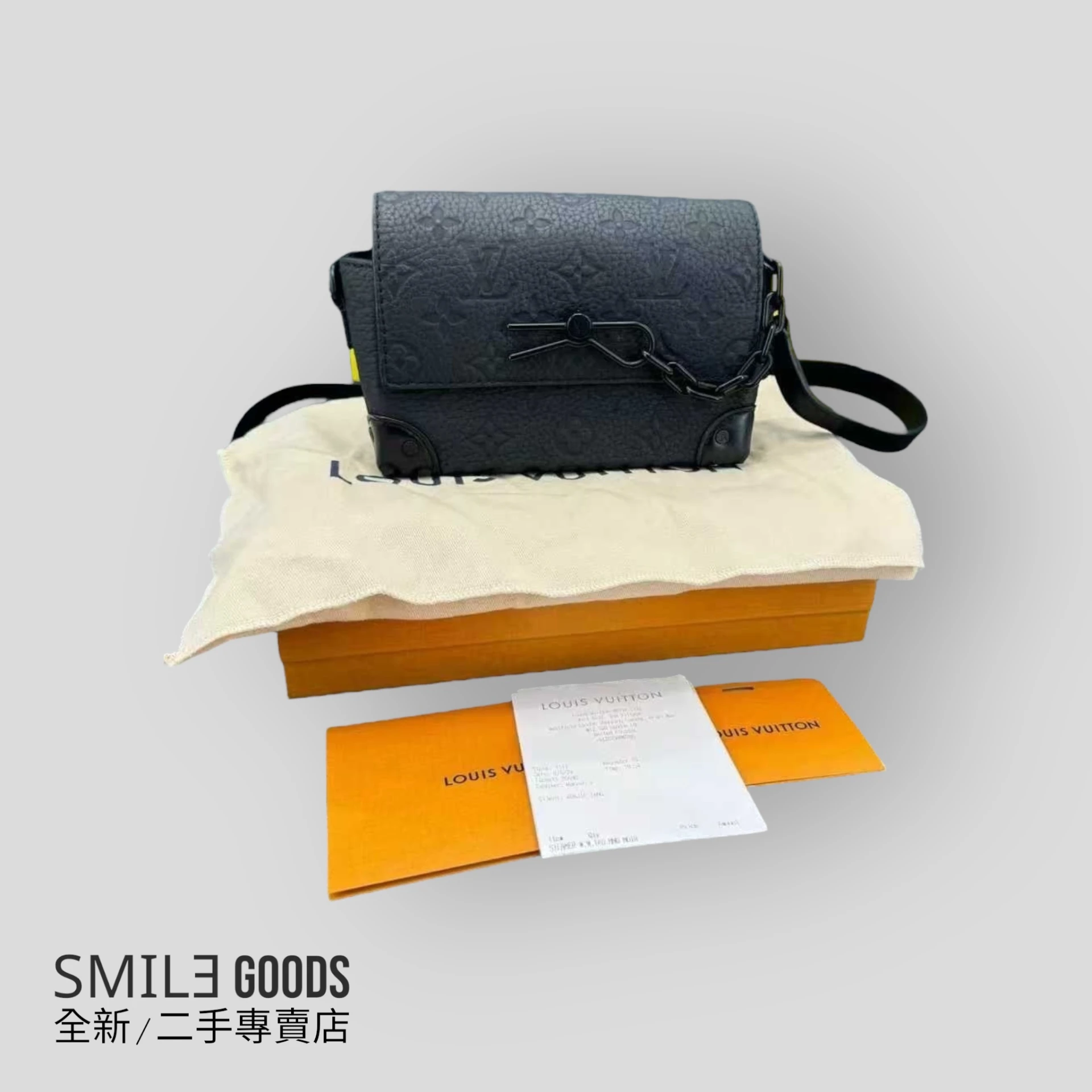 ［SMILE] Louis Vuitton Steamer 經典老花壓花鎖扣 黑