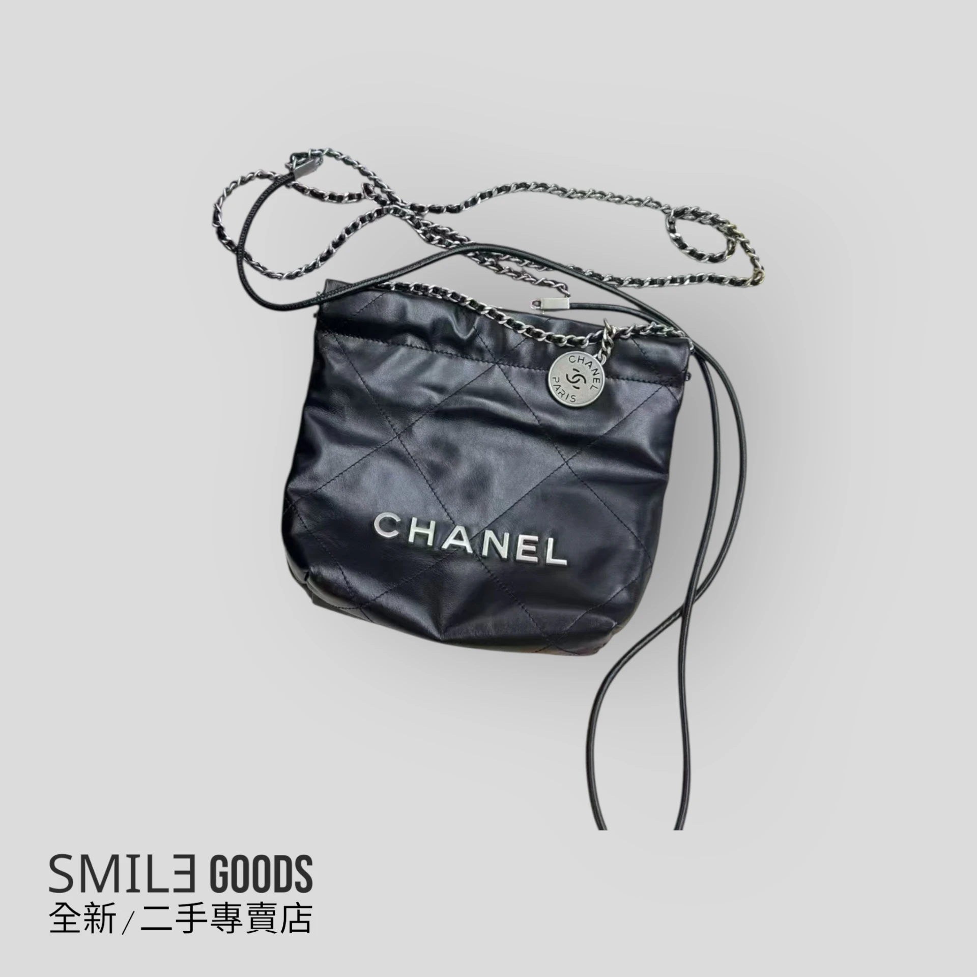 ［SMILE] CHANEL香奈兒 22 bag mini 小牛皮單肩包