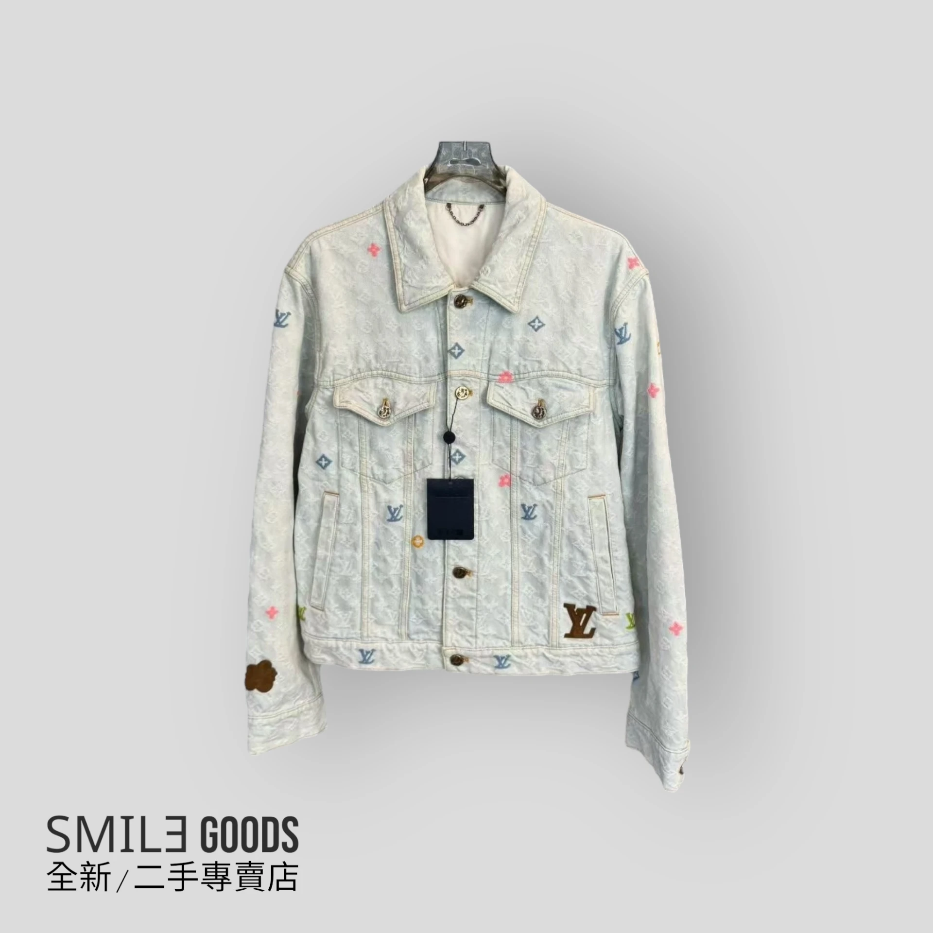 [SMILE]Louis Vuitton LV x Tyler聯名 老花滿logo牛仔夾克 外套