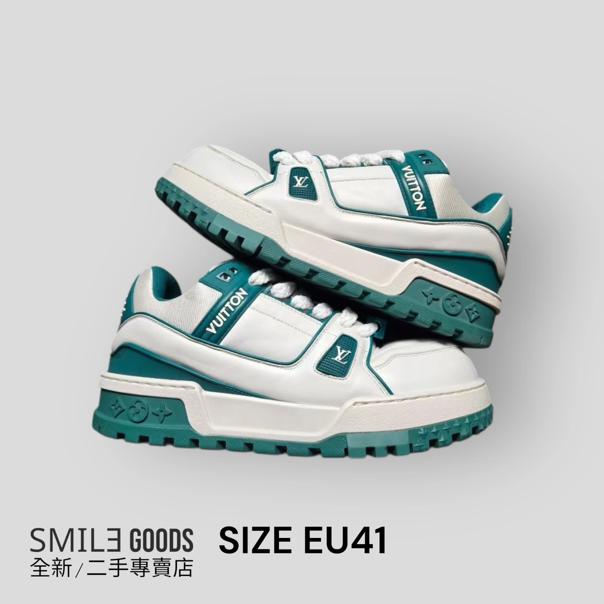 [SMILE] LOUIS VUITTON LV TRAINER MAXI 白綠胖丁