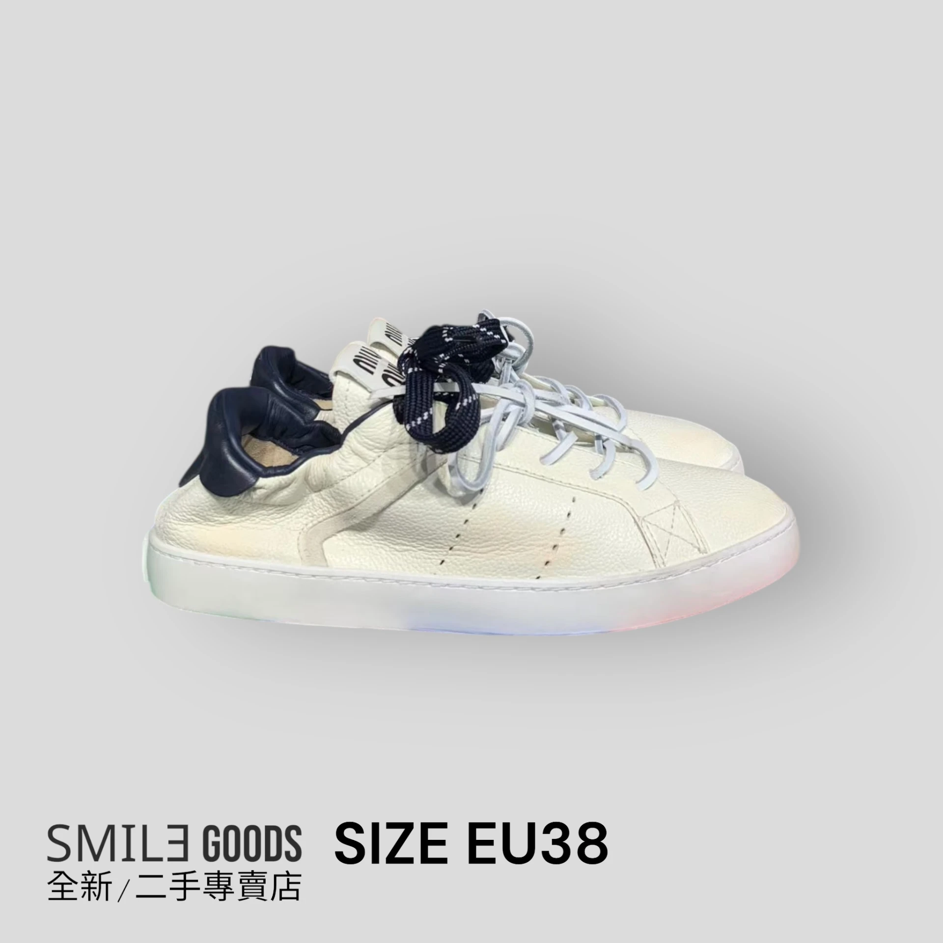 ［SMILE]miumiu FW25做舊踩跟小白鞋