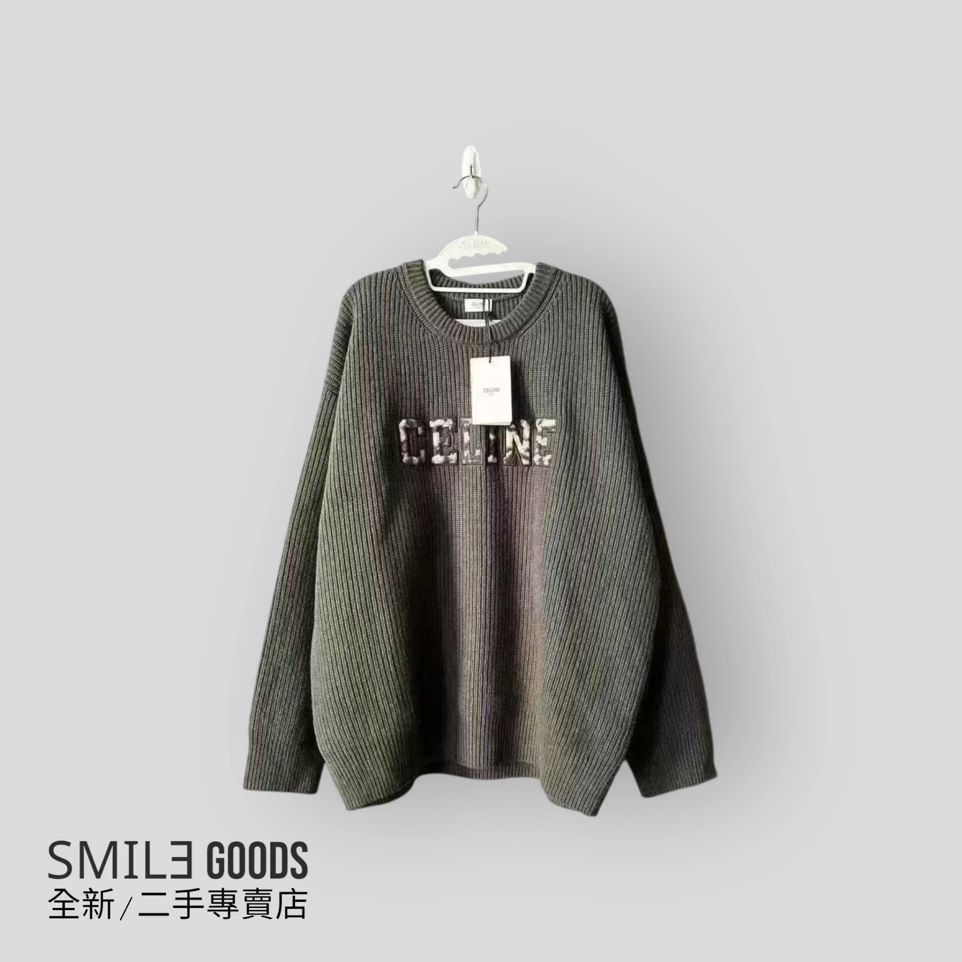 [SMILE]celine 豹紋logo毛衣