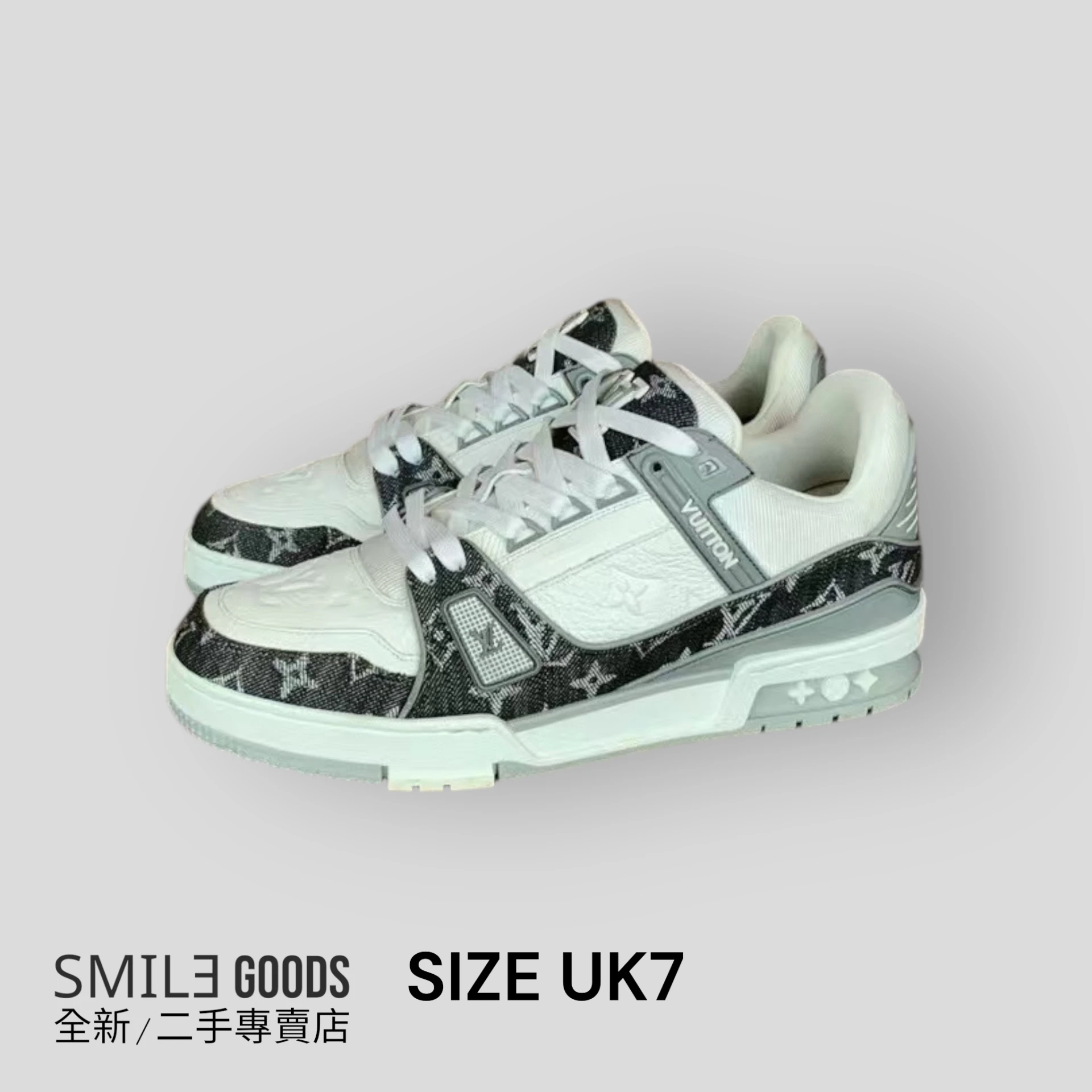 ［SMILE]Louis Vuitton LV Trainer 白灰牛仔