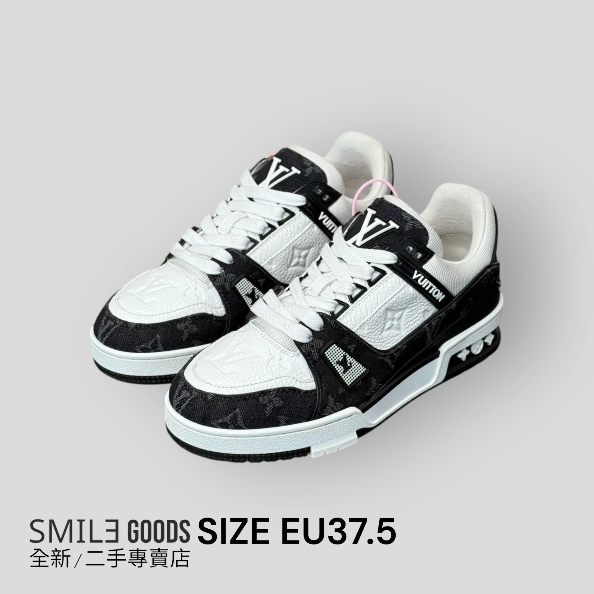 [SMILE]LOUIS VUITTON LV Trainer 24款黑白牛仔
