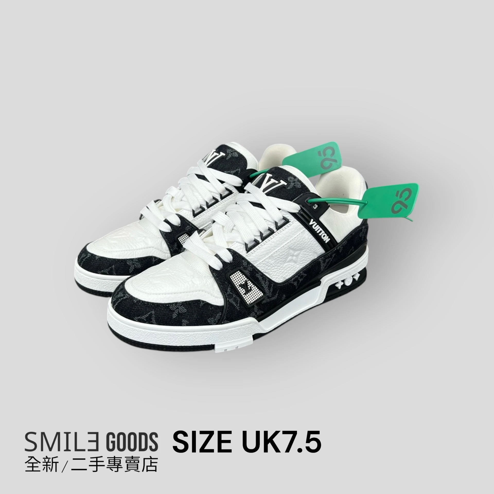 [SMILE]Louis Vuitton lv trainer 黑白牛仔25年款