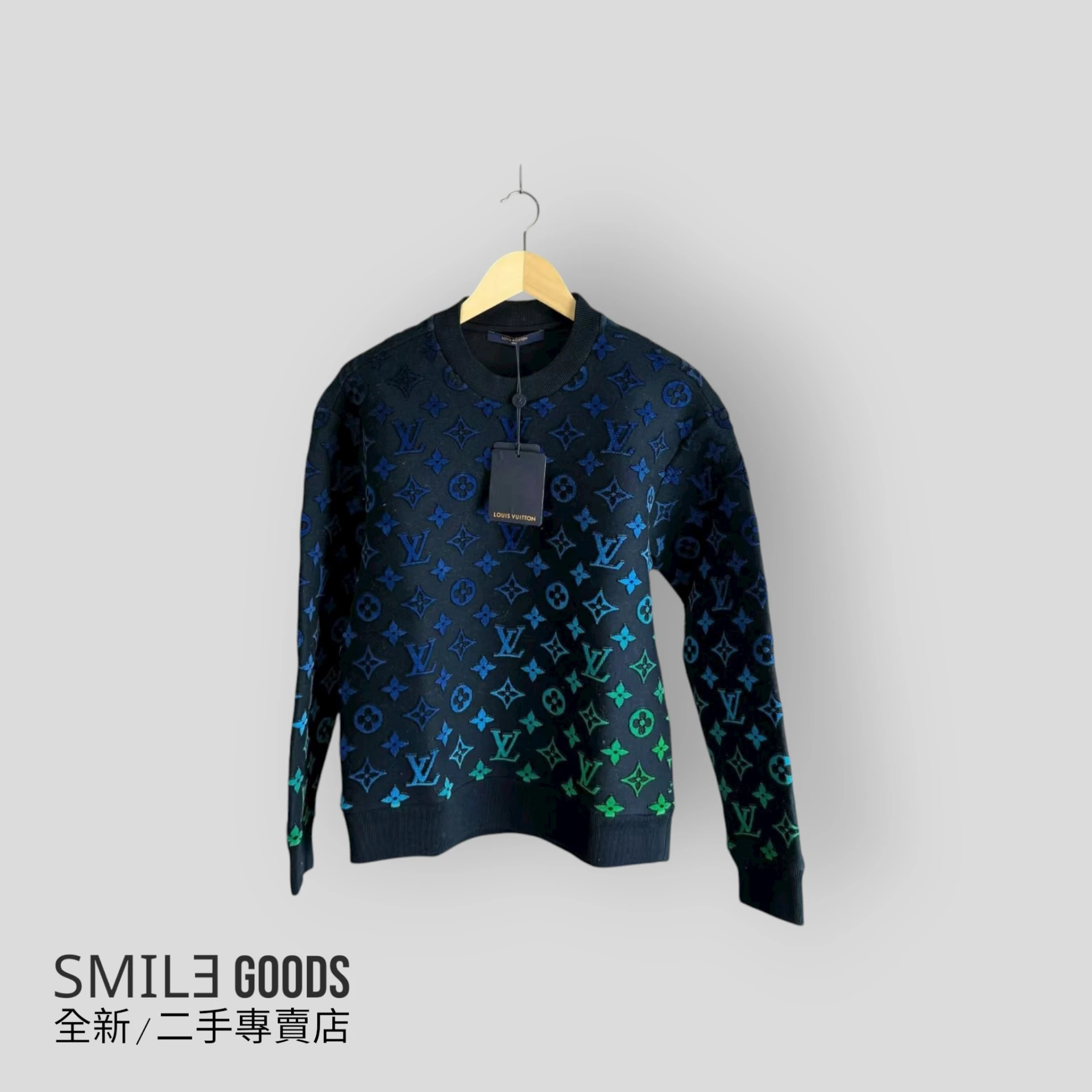 [SMILE] Louis Vuitton LV炫彩滿logo漸變太空棉衛衣
