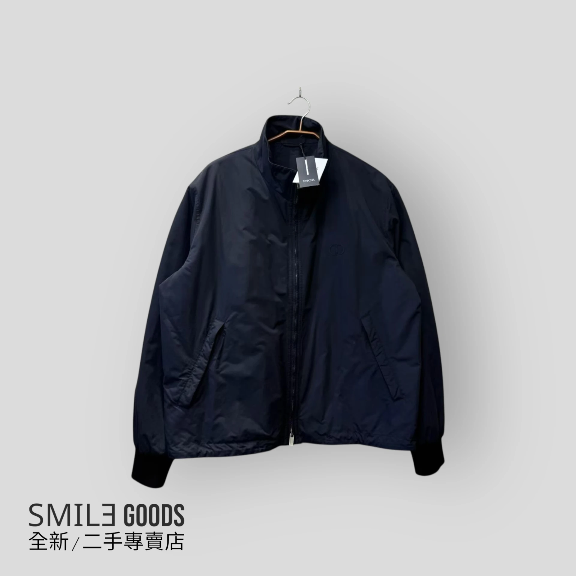 [SMILE]DIOR 新款黑色浮雕CD字母夾克