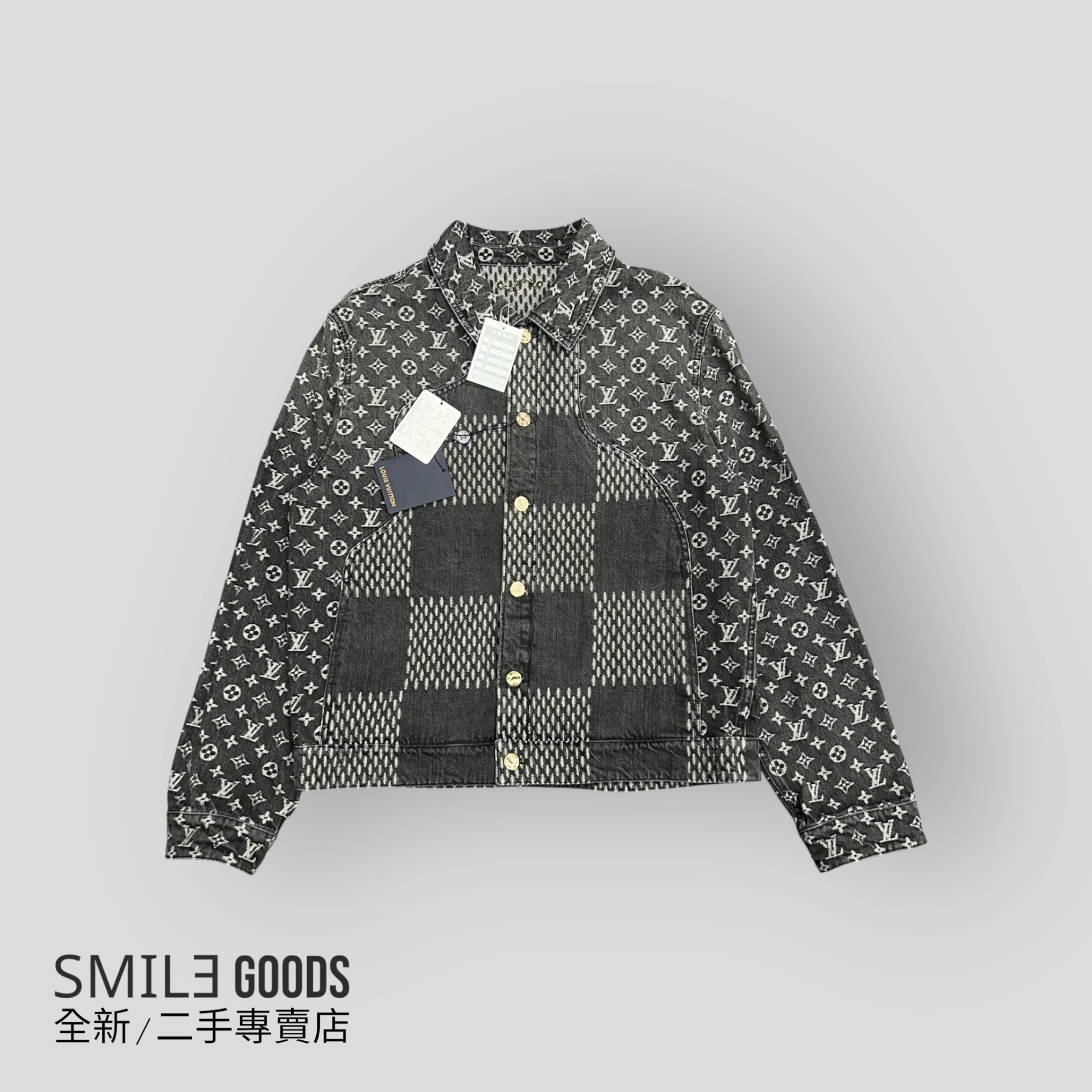 [SMILE]Louis Vuitton LV NIGO灰黑拼接牛仔外套