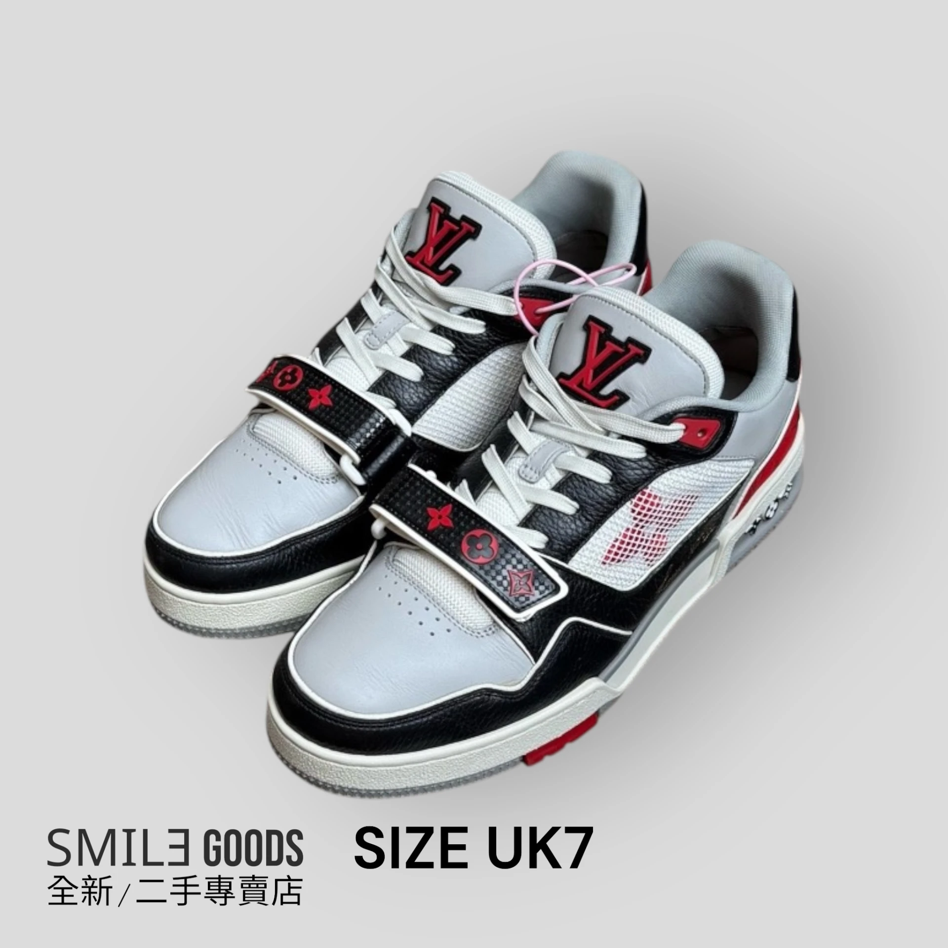 [SMILE]Louis Vuitton LV Trainer 黑紅魔鬼氈