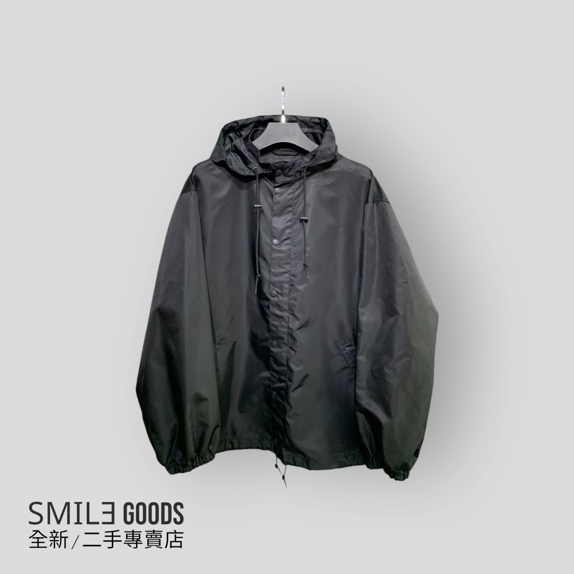 [SMILE]BALENCIAGA 巴黎世家膠帶type黑色衝鋒外套