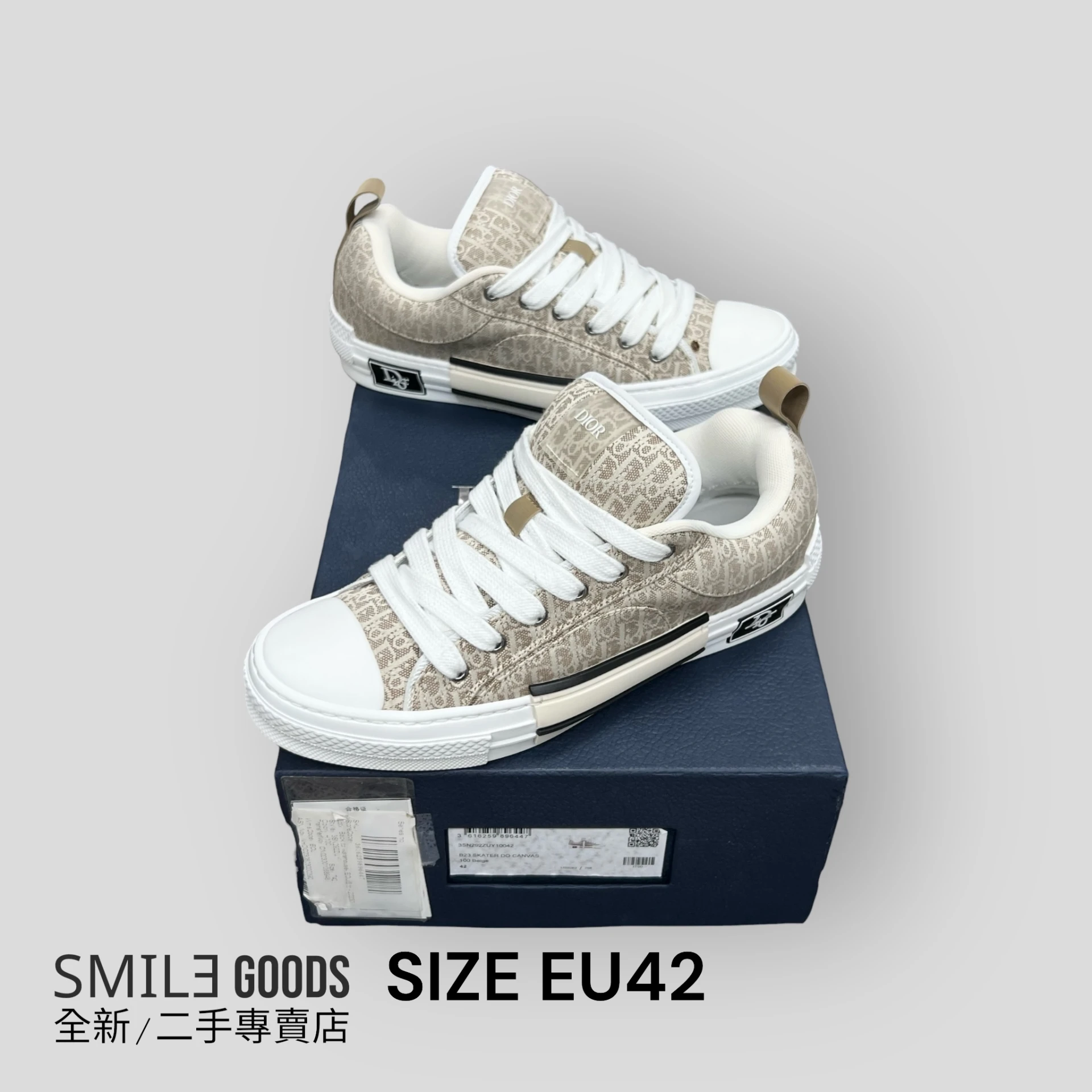 ［SMILE]DIOR B23 胖丁 滿logo板鞋