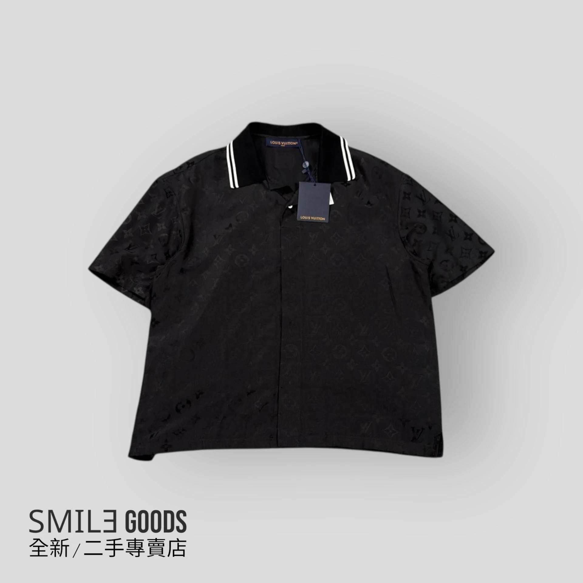 [SMILE]Louis Vuitton LV 25款條紋滿logo短袖polo 衫