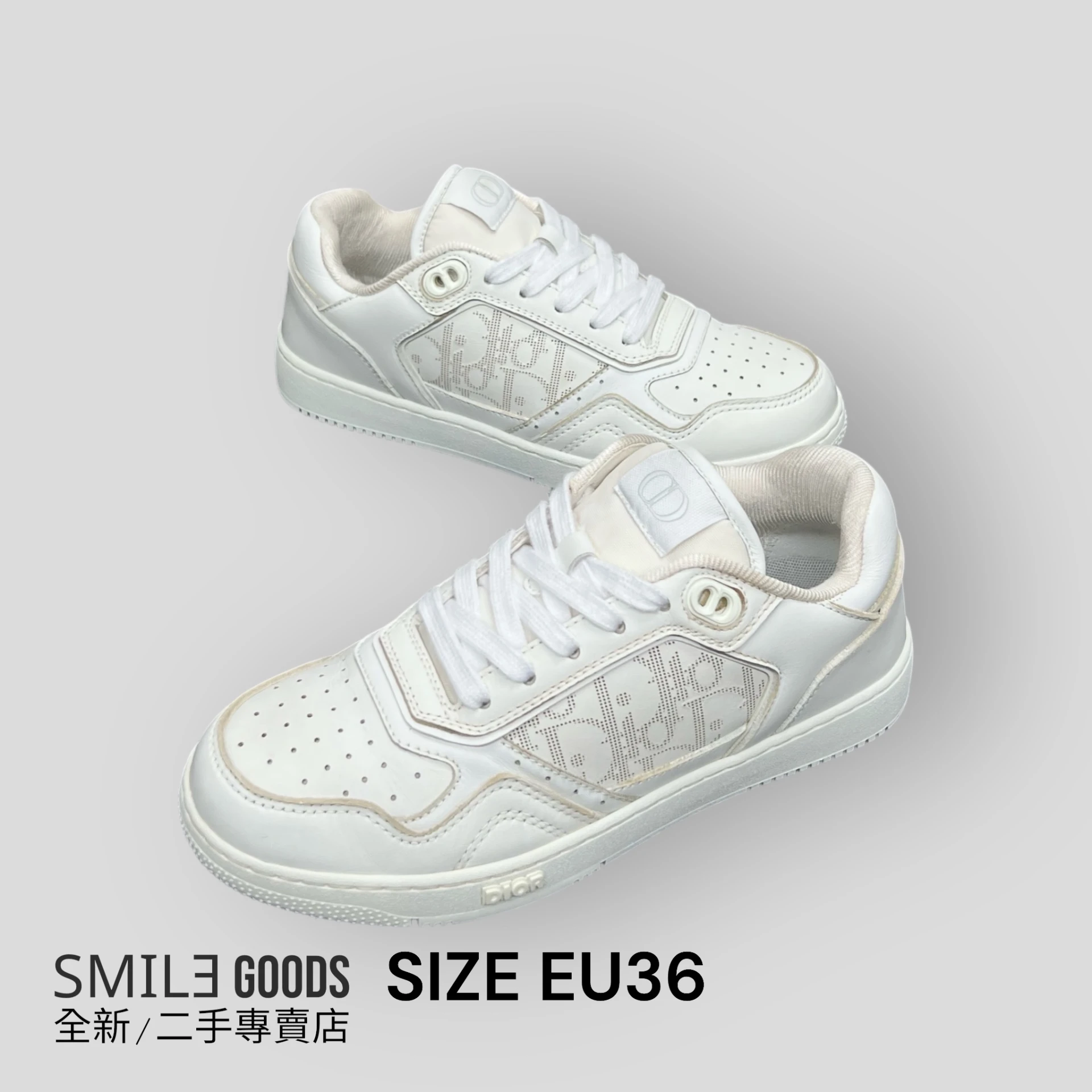 [SMILE] DIOR B27 白色 低筒板鞋