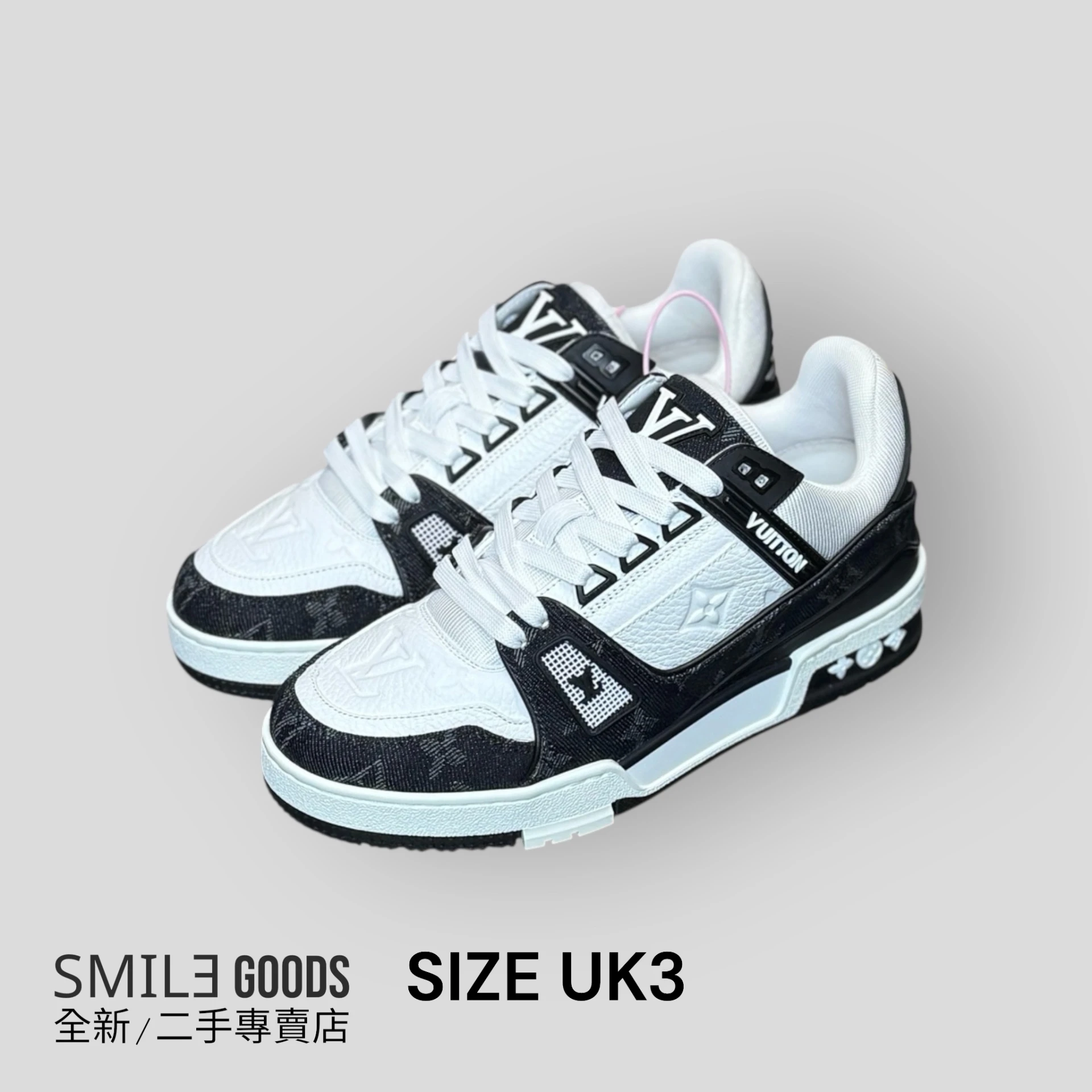 [SMILE] LOUIS VUITTON LV Trainer 黑白牛仔