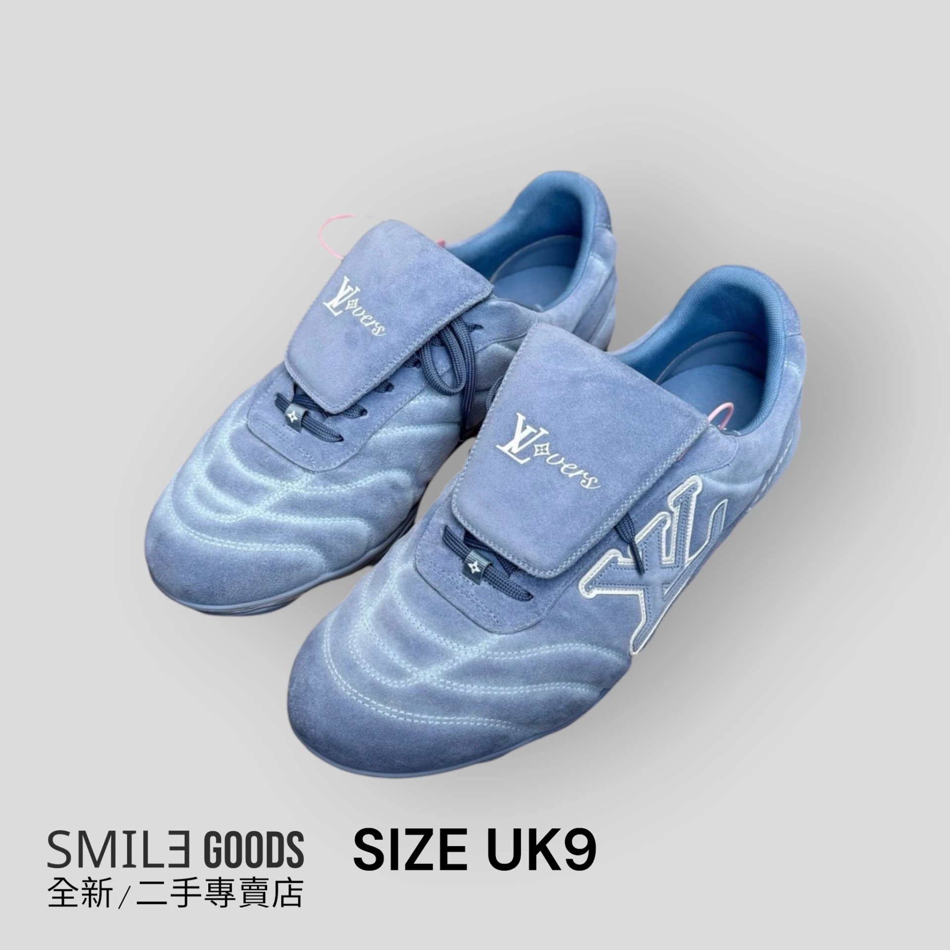 [SMILE] Louis Vuitton Footprint Soccer LV 25新款藍色麂皮運動休閒鞋