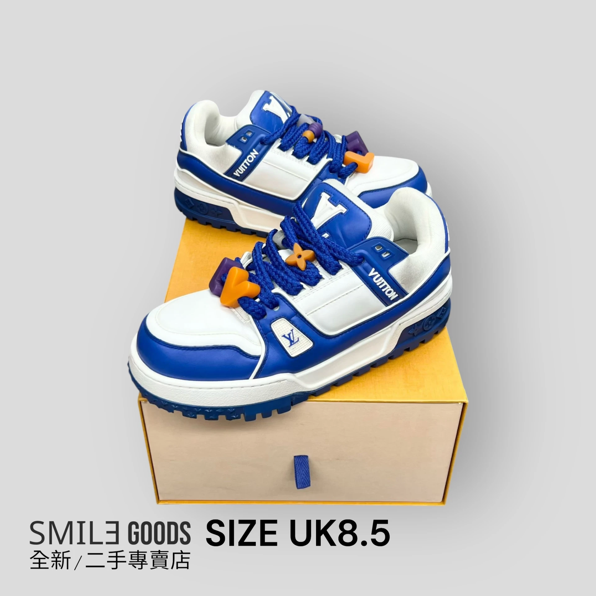 [SMILE]Louis Vuitton LV TRAINER 小胖丁 白藍