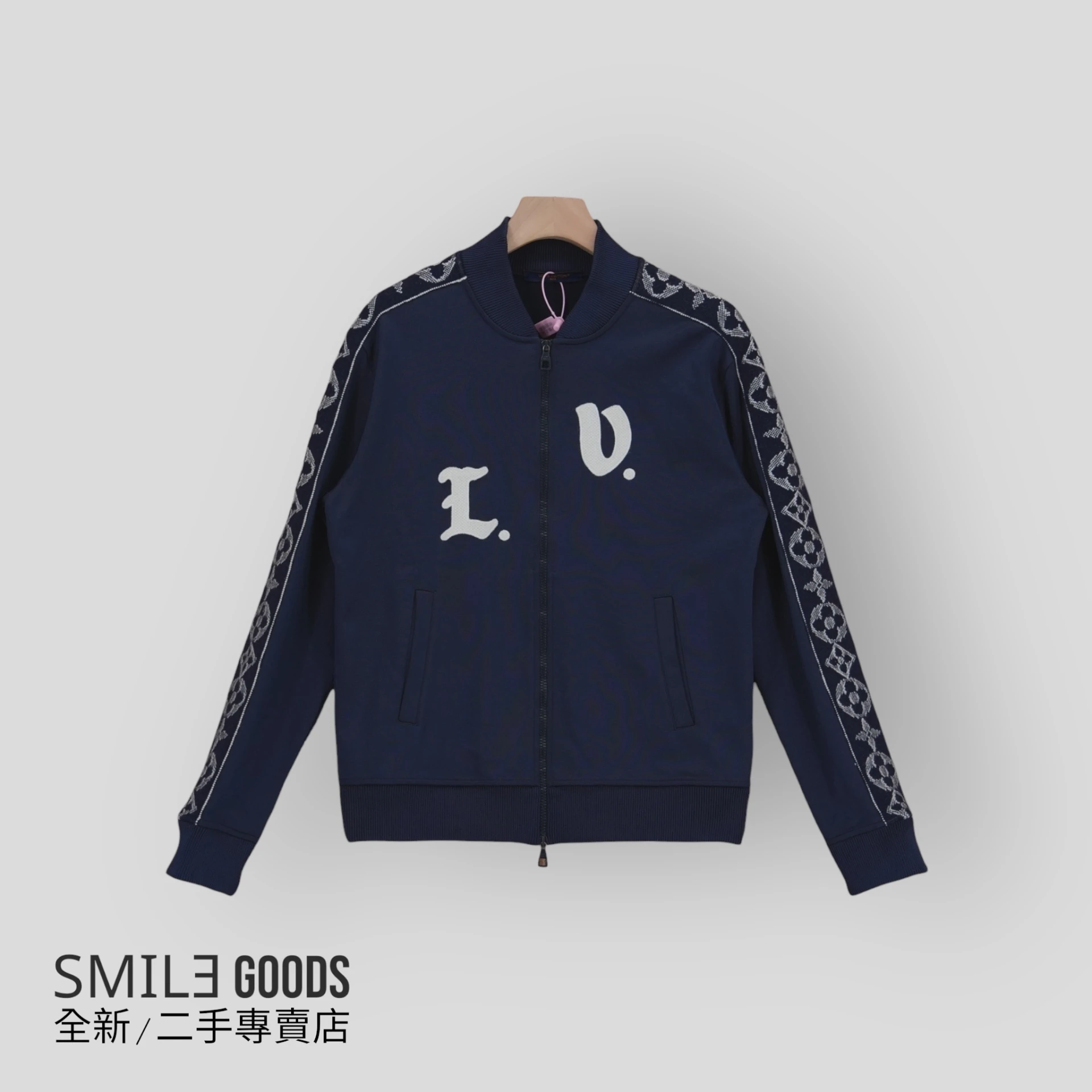 [SMILE]LOUIS VUITTON Lv FW23 Logo印花圖案運動夾克外套