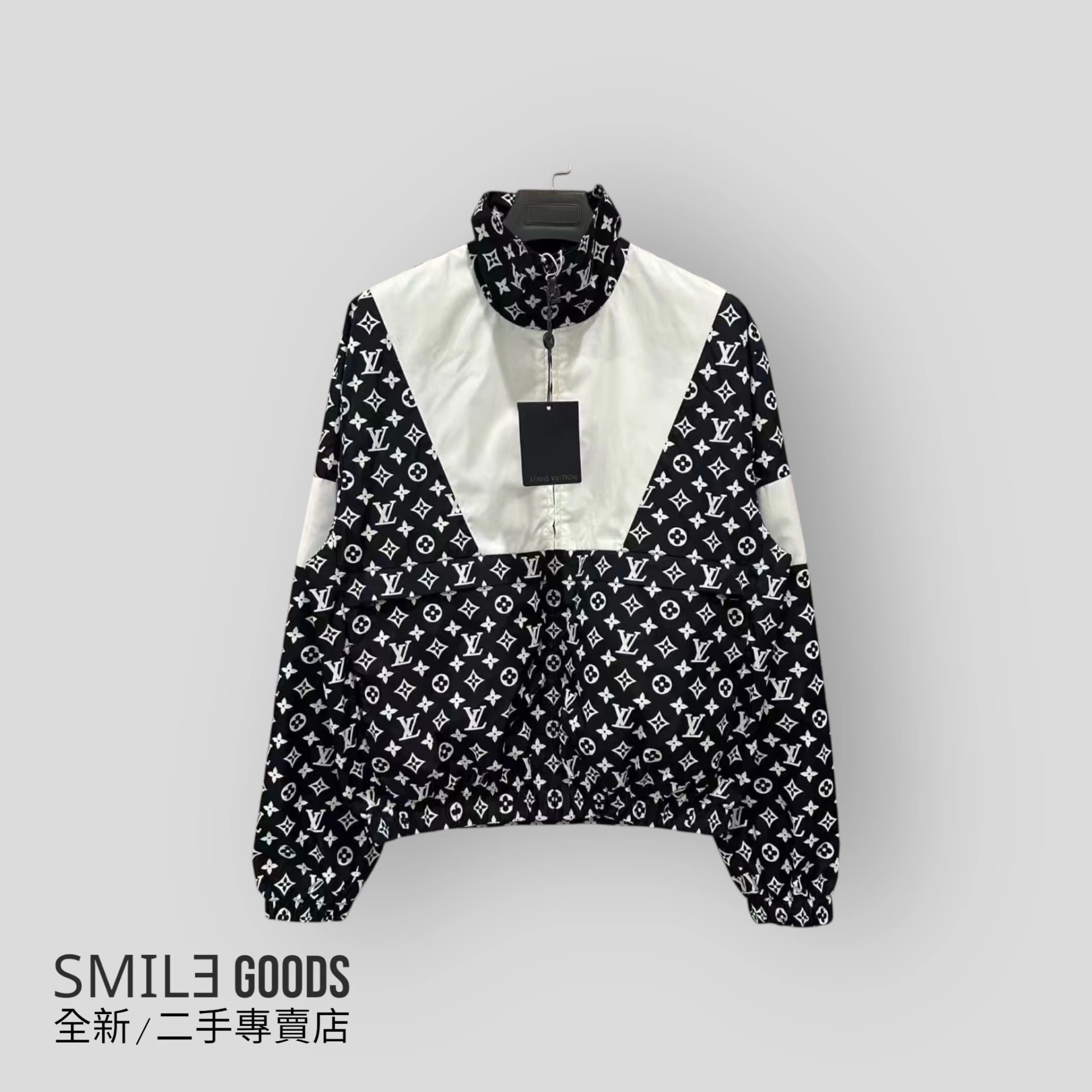 [SMILE]Louis Vuitton lv 滿版拼色麻繩立領外套
