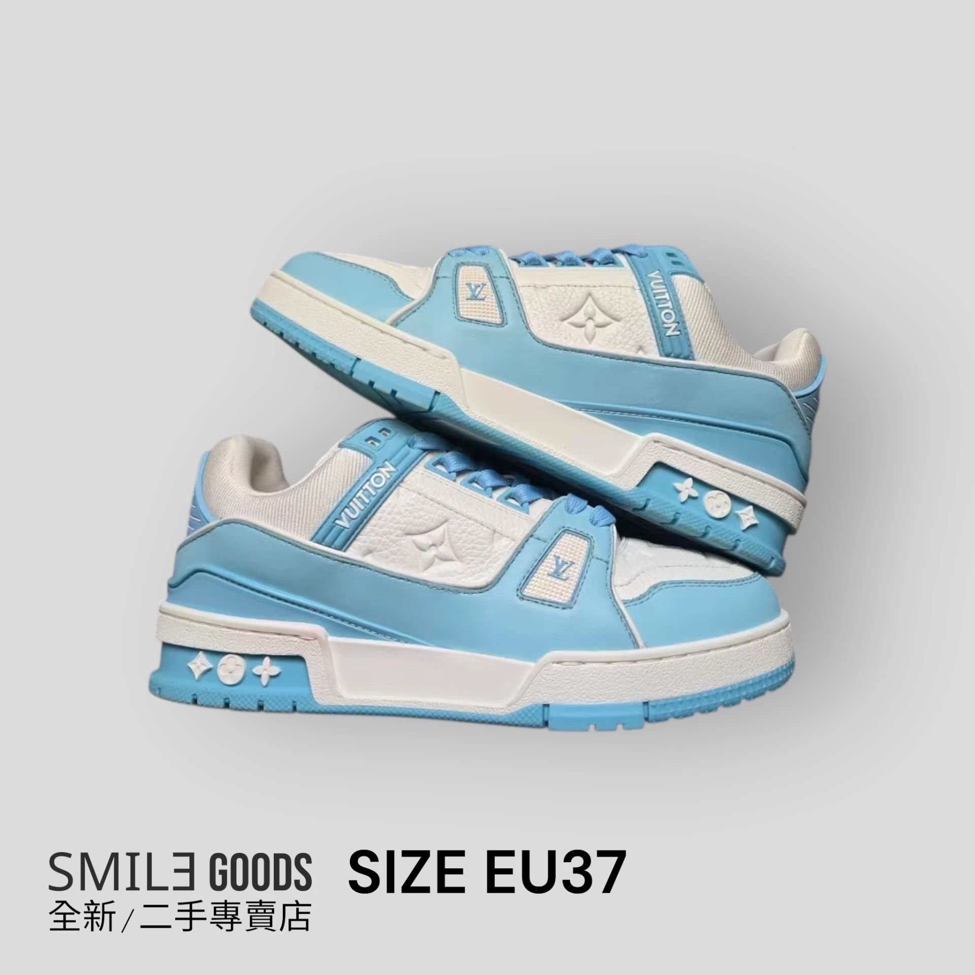 [SMILE] LOUIS VUITTON LV TRAINER 白藍