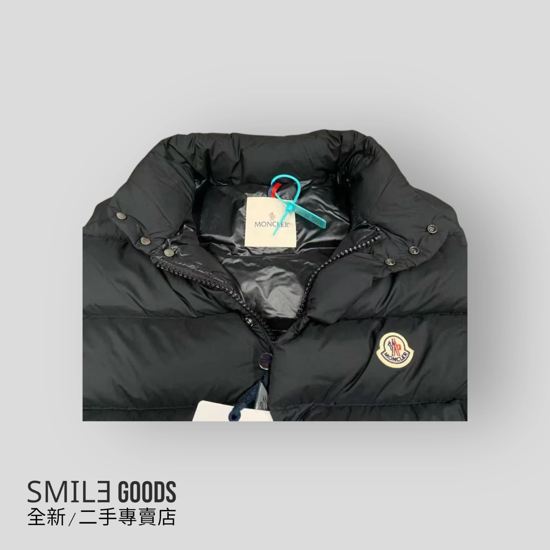 [SMILE] Moncler Tibb系列 黑色啞光面羽絨馬甲背心