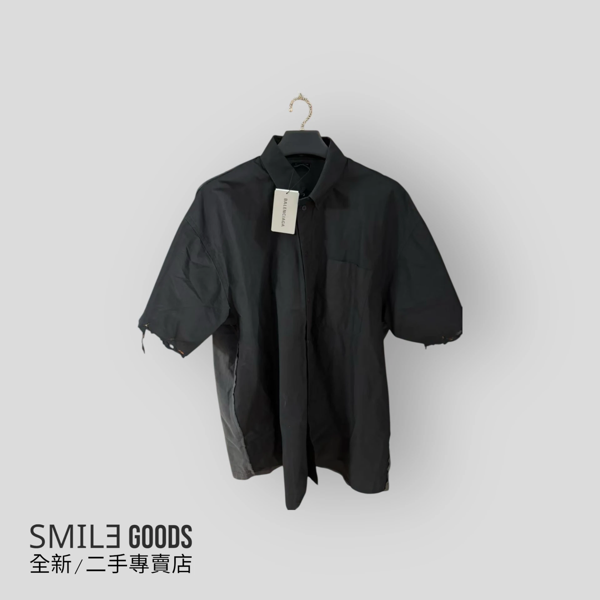 [SMILE] BALENCIAGA 巴黎世家 背後雙B短袖襯衫