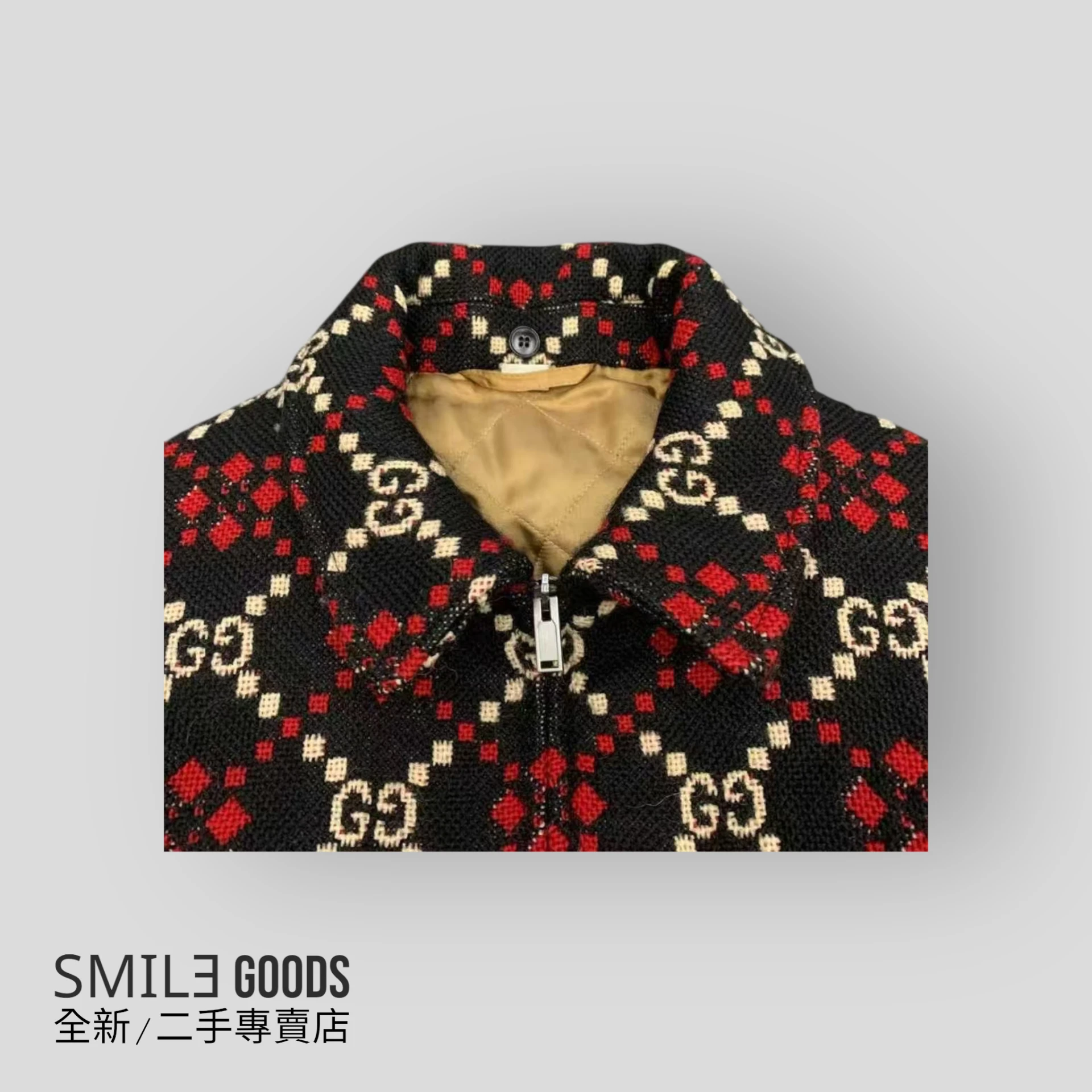 [SMILE] GUCCI 老花滿版棉服夾克外套