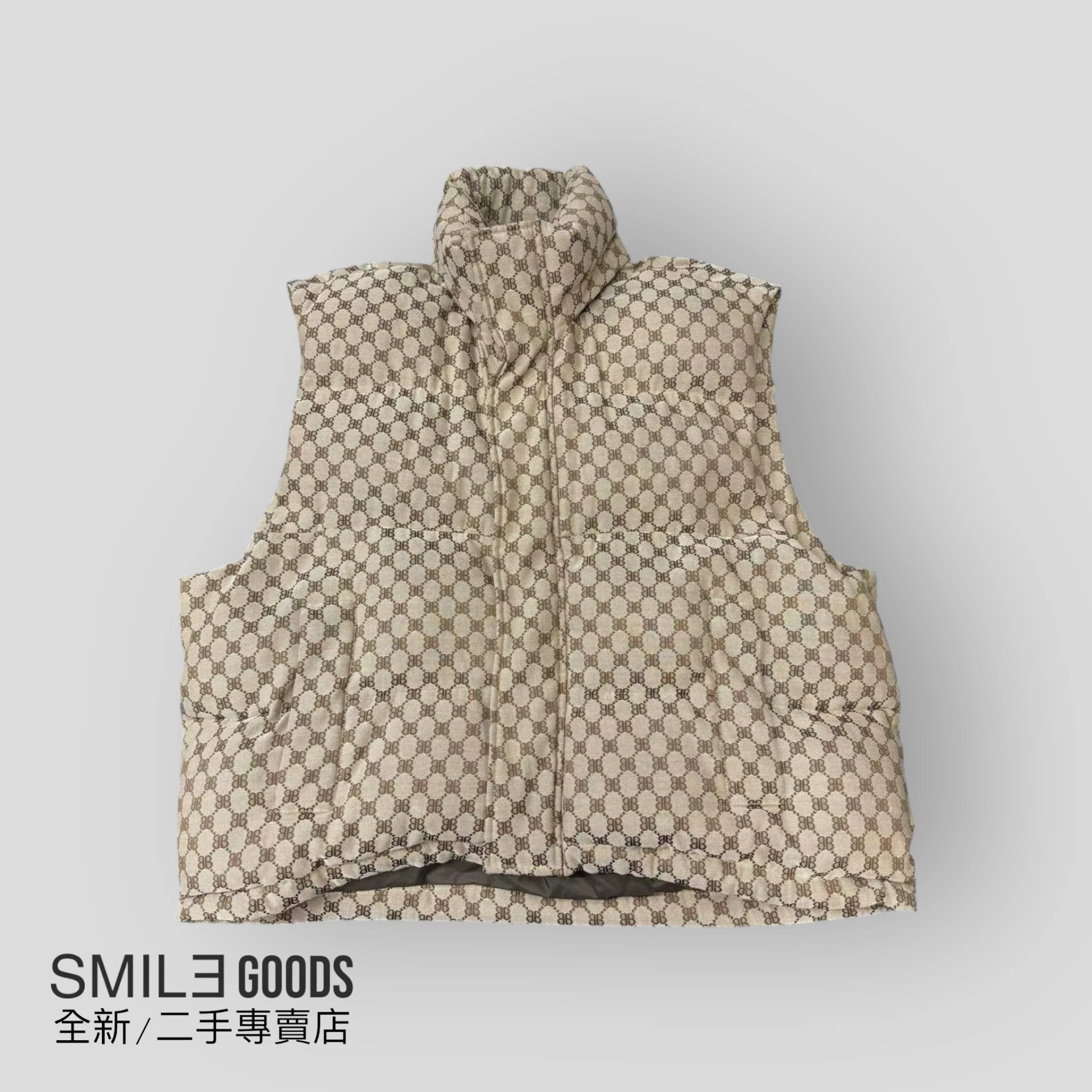 [SMILE] Balenciaga巴黎世家 棕色滿logo背心