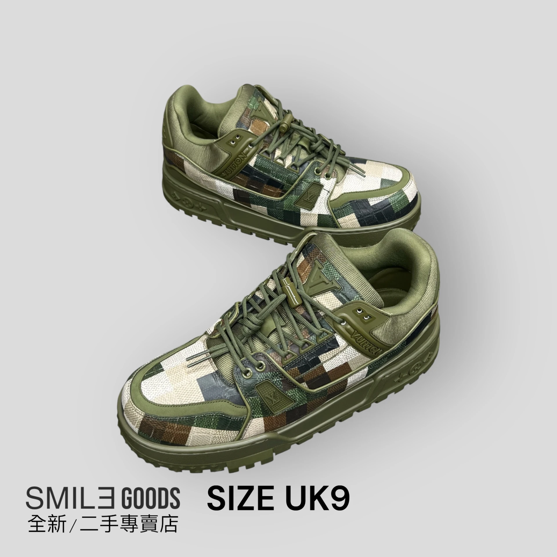 [SMILE] Louis Vuitton LV TRAINER Maxi 小胖丁 迷彩綠