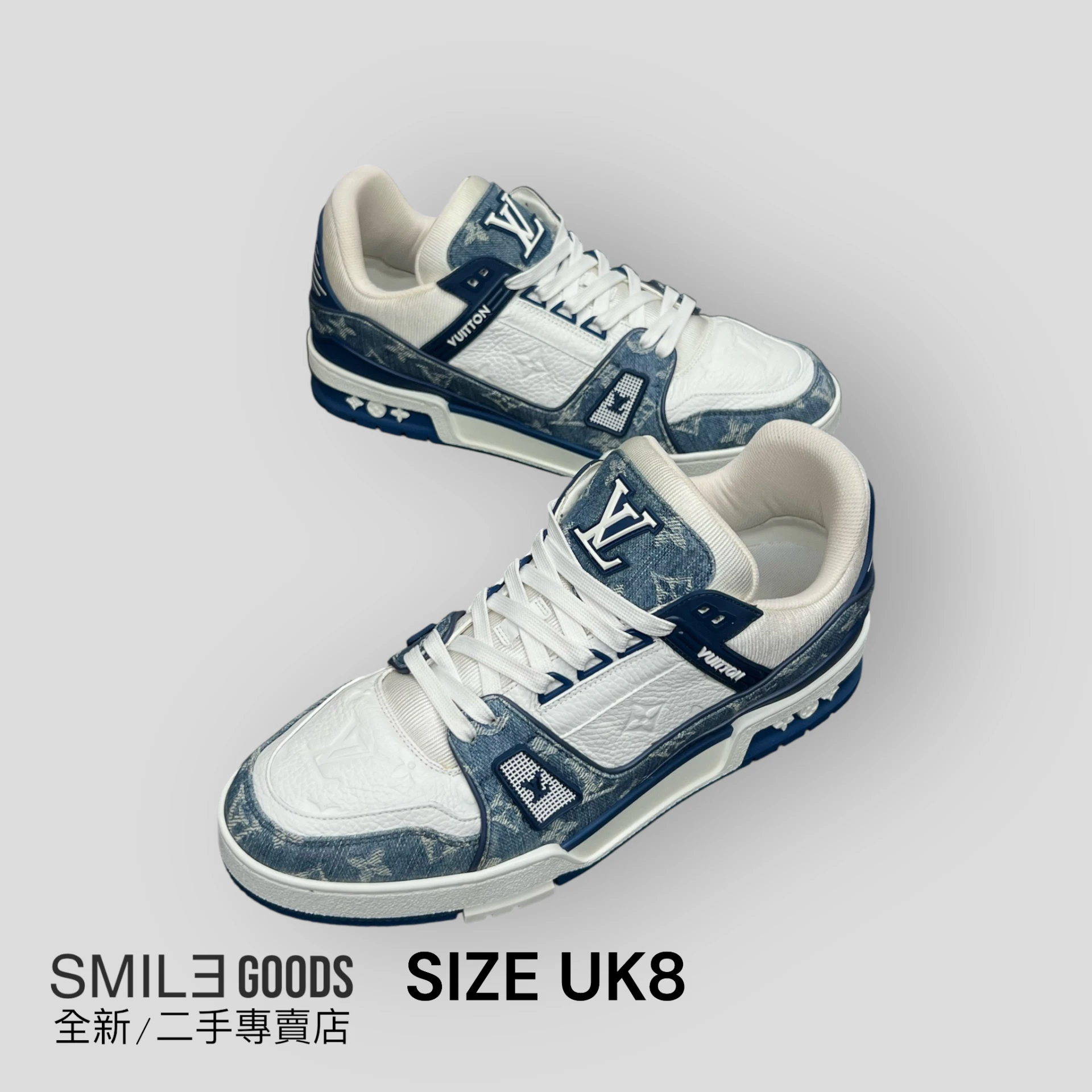 [SMILE] Louis Vuitton LV TRAINER 藍白牛仔