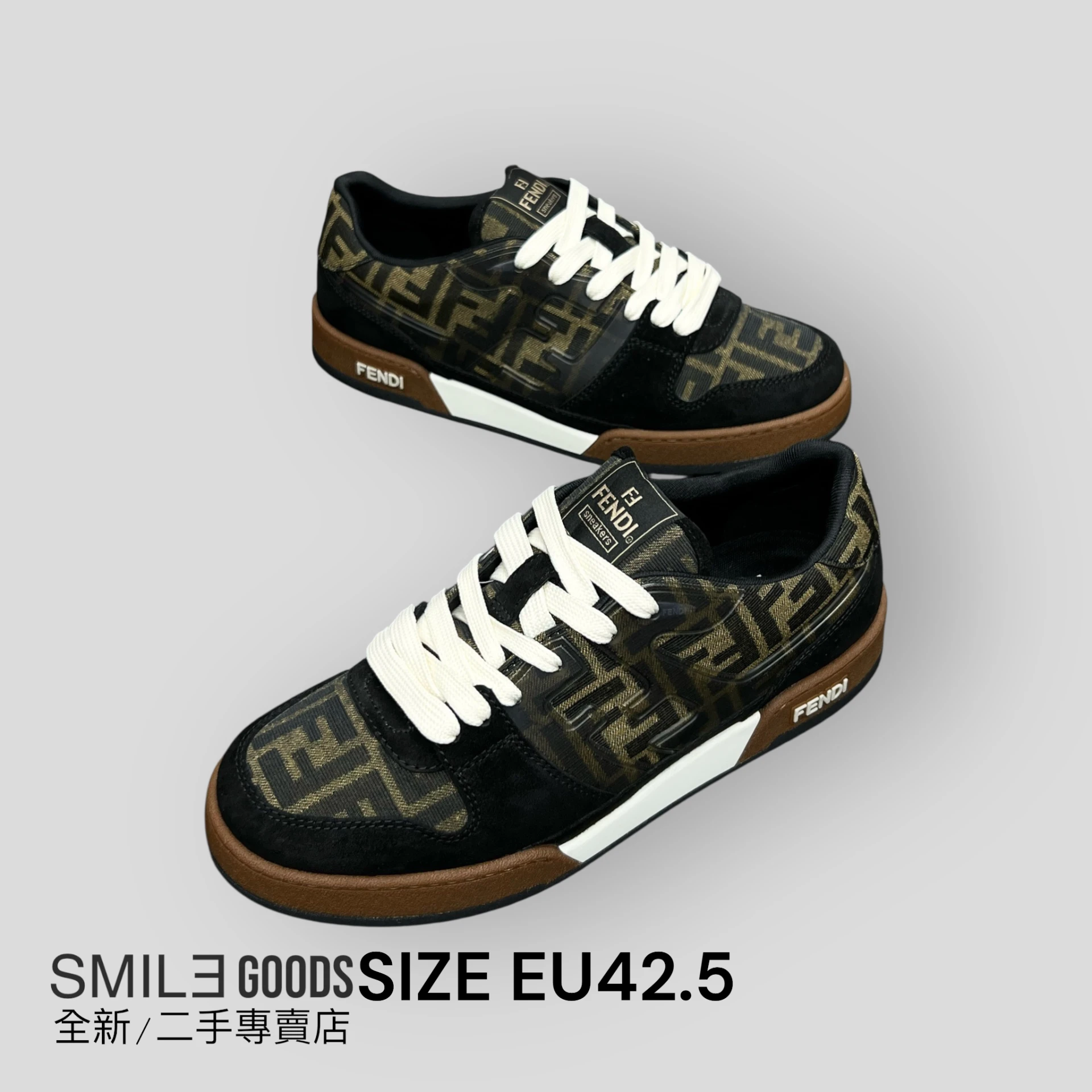 [SMILE]FENDI Match 滿版 黑棕 版鞋