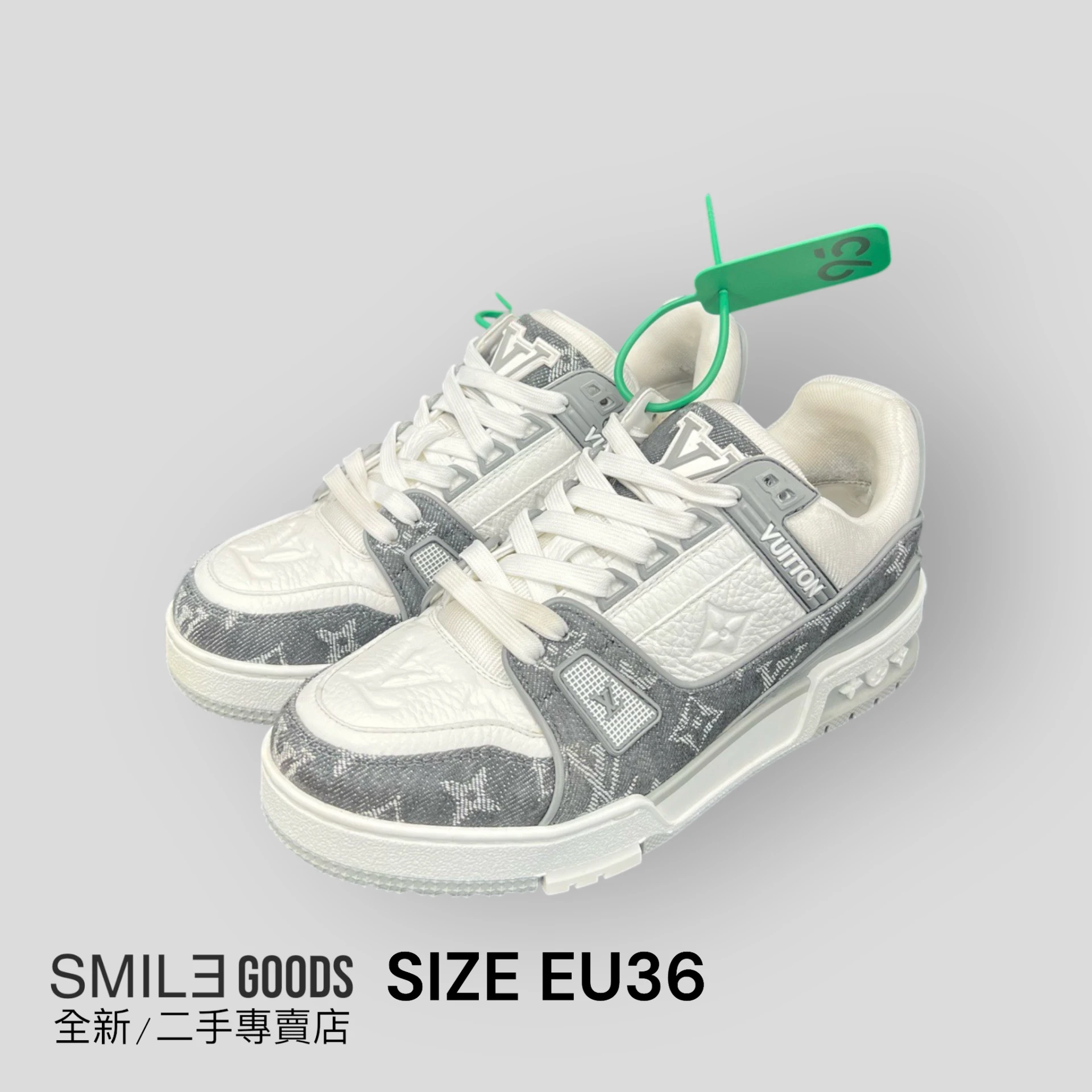 [SMILE] Louis Vuitton lv trainer 灰白牛仔