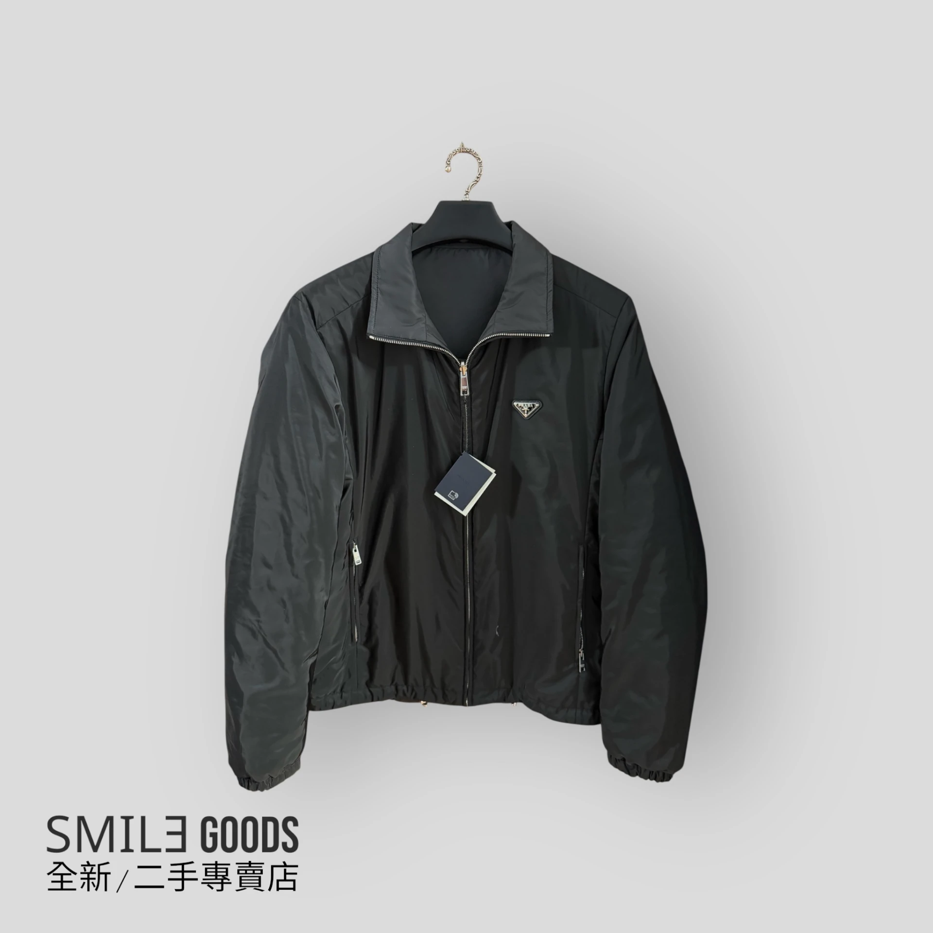 [SMILE] PRADA 黑色 三角標雙面穿夾克外套