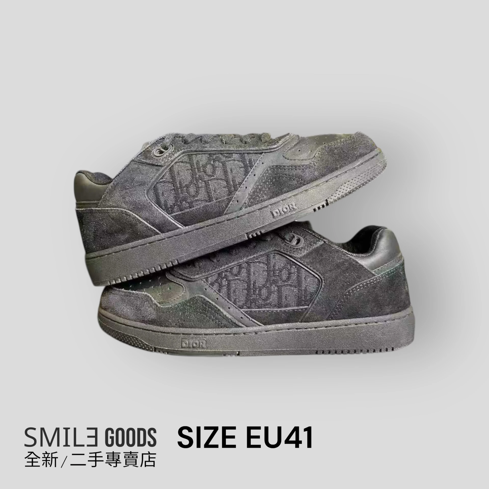 [SMILE]dior b27黑麂皮休閒鞋