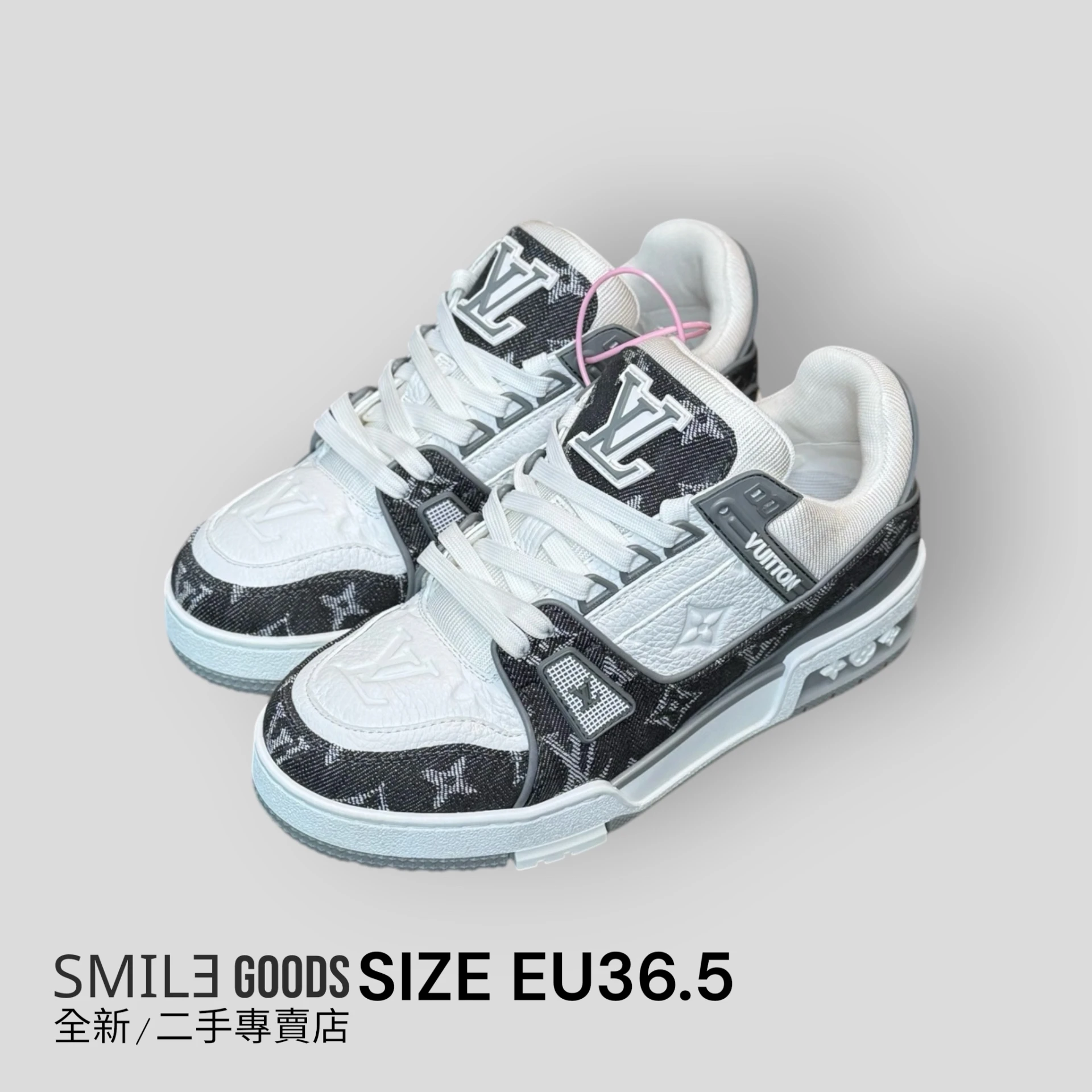 [SMILE]Louis Vuitton Lv Trainer 灰白牛仔