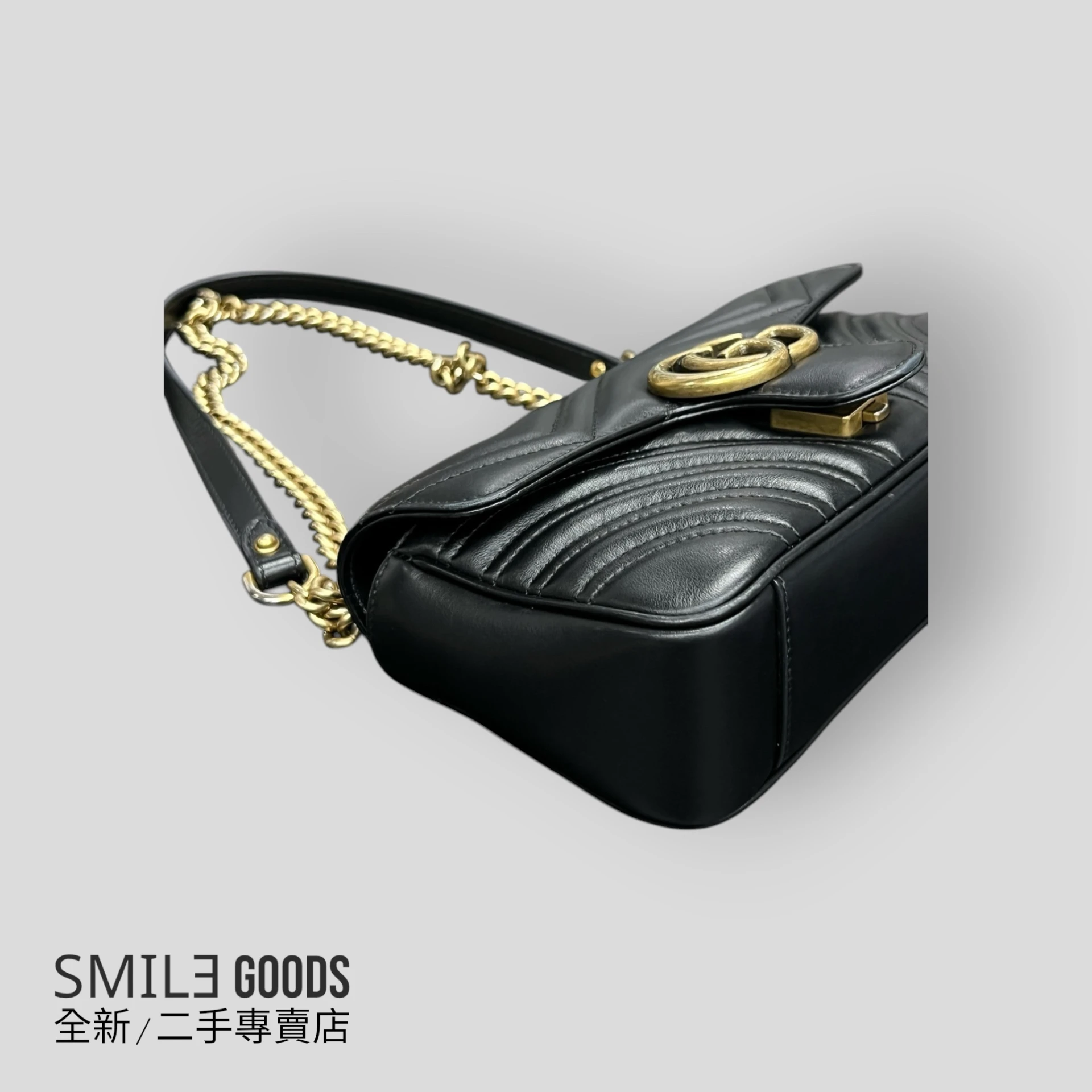 [SMILE]GUCCI Marmont 馬蒙22 鏈條翻蓋包 斜挎包
